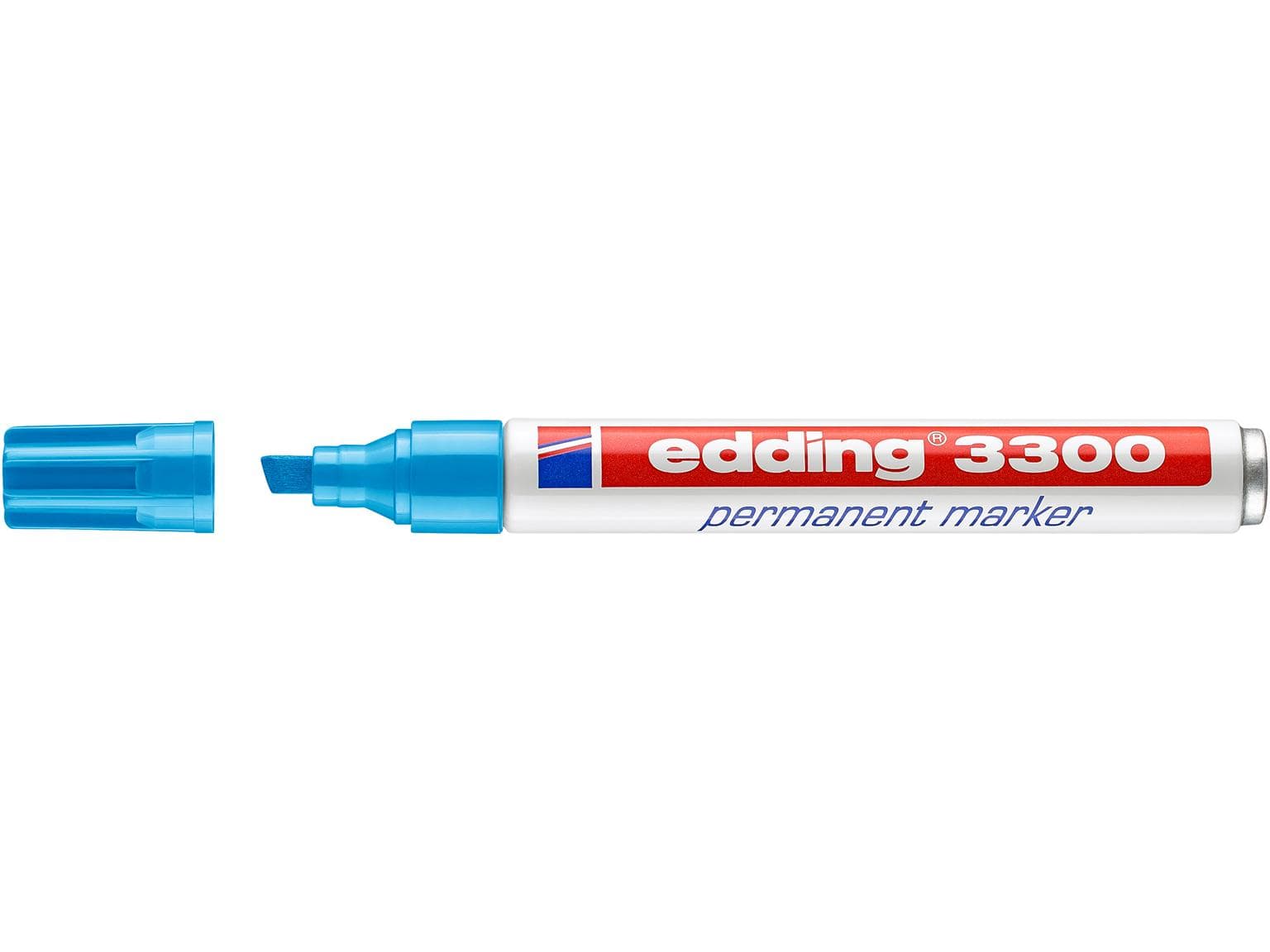 Marqueur permanent Edding 3300 bleu clair pointe biseautée 1-5 mm