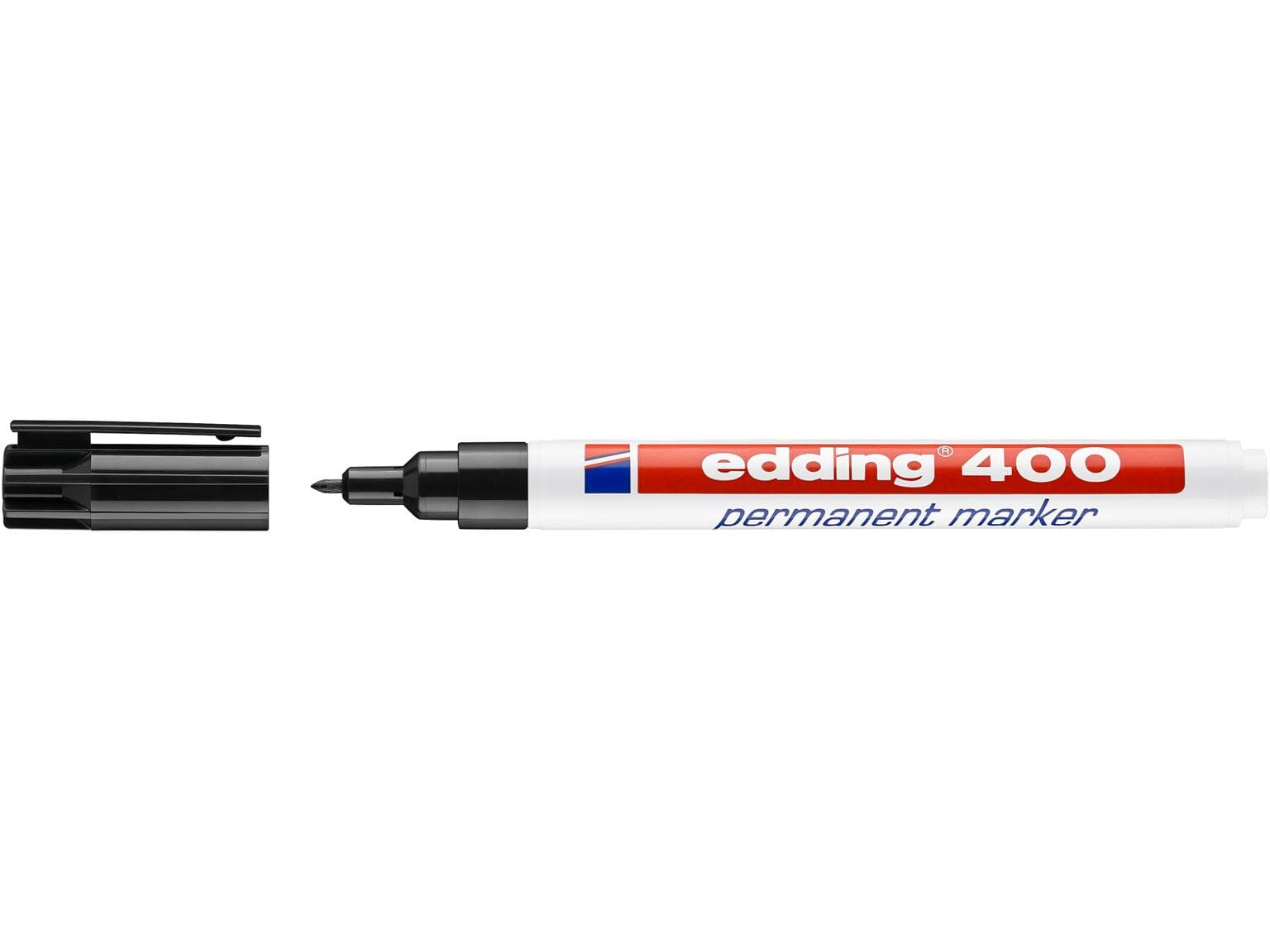 Marqueur permanent Edding 400 noir pointe ronde 1 mm, écriture fine