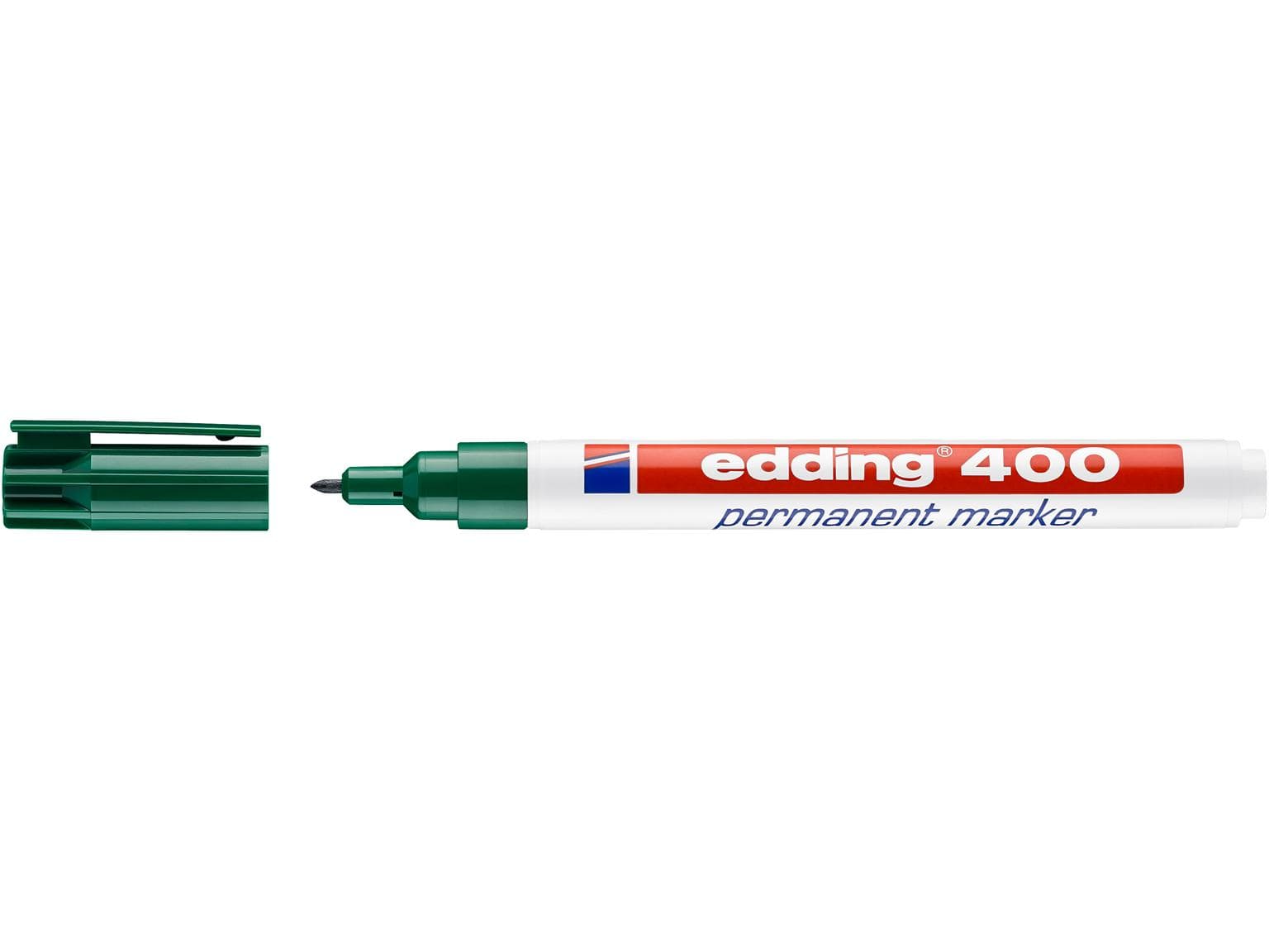 Marqueur permanent Edding 400 vert pointe ronde 1 mm, écriture fine