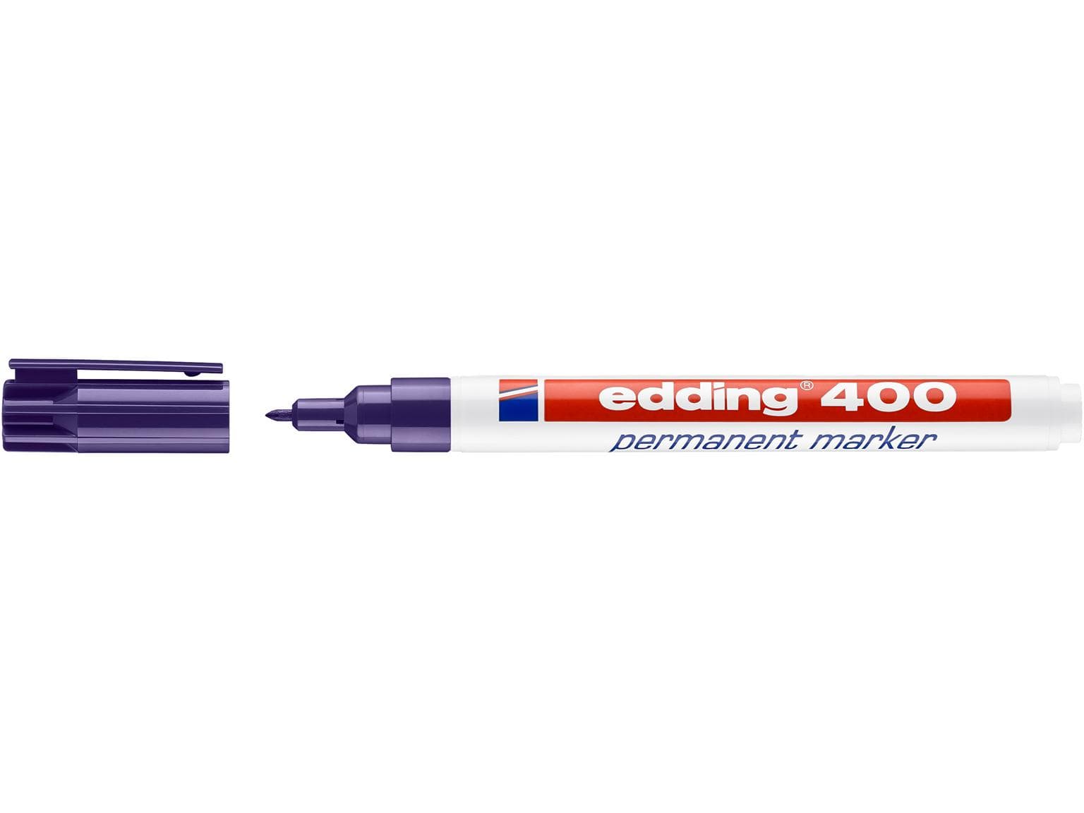 Marqueur permanent edding 400 violet pointe ronde 1 mm, écriture fine