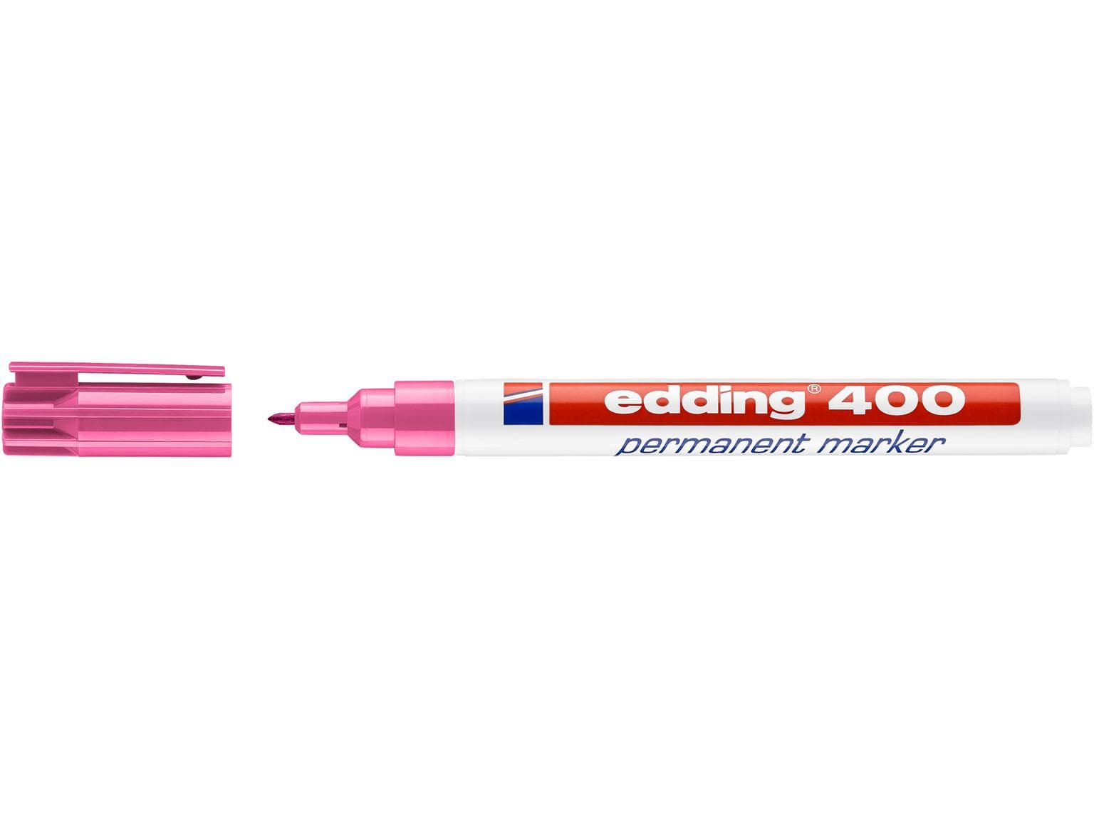 Marqueur permanent Edding 400 rose pointe ronde 1 mm, écriture fine