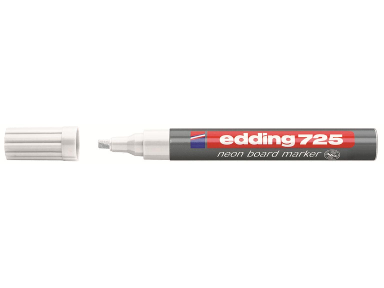 Edding Boardmarker 725, marqueur pour tableau néon blanc, pointe biseautée 2-5 mm