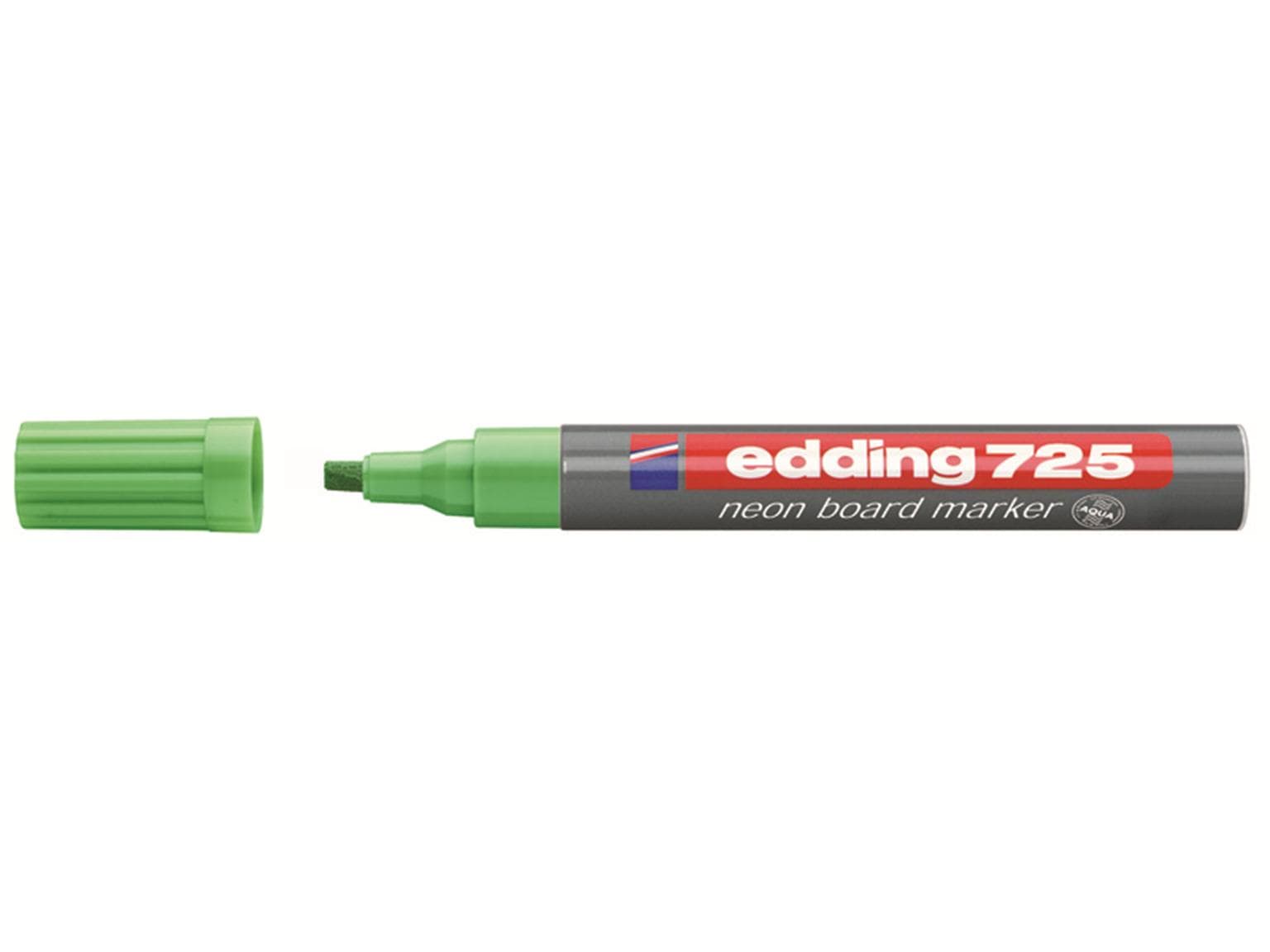 Edding Boardmarker 725 néon vert fluo pointe biseautée 2-5 mm, marqueur pour tableau néon