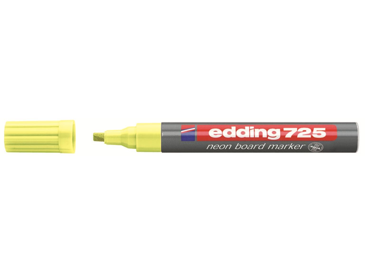 Edding Boardmarker 725 néon jaune fluo pointe biseautée 2-5 mm, marqueur pour tableau néon