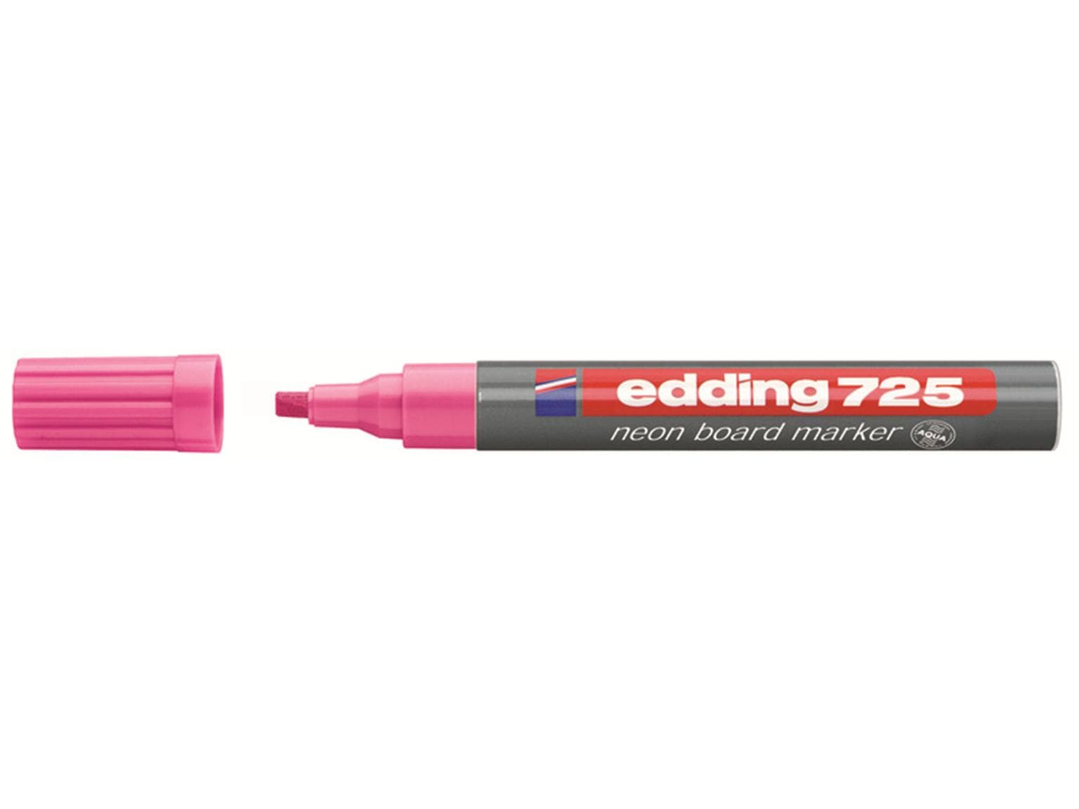 Marqueur pour tableau Edding 725 néon rose fluo pointe biseautée 2-5 mm, marqueur pour tableau néon