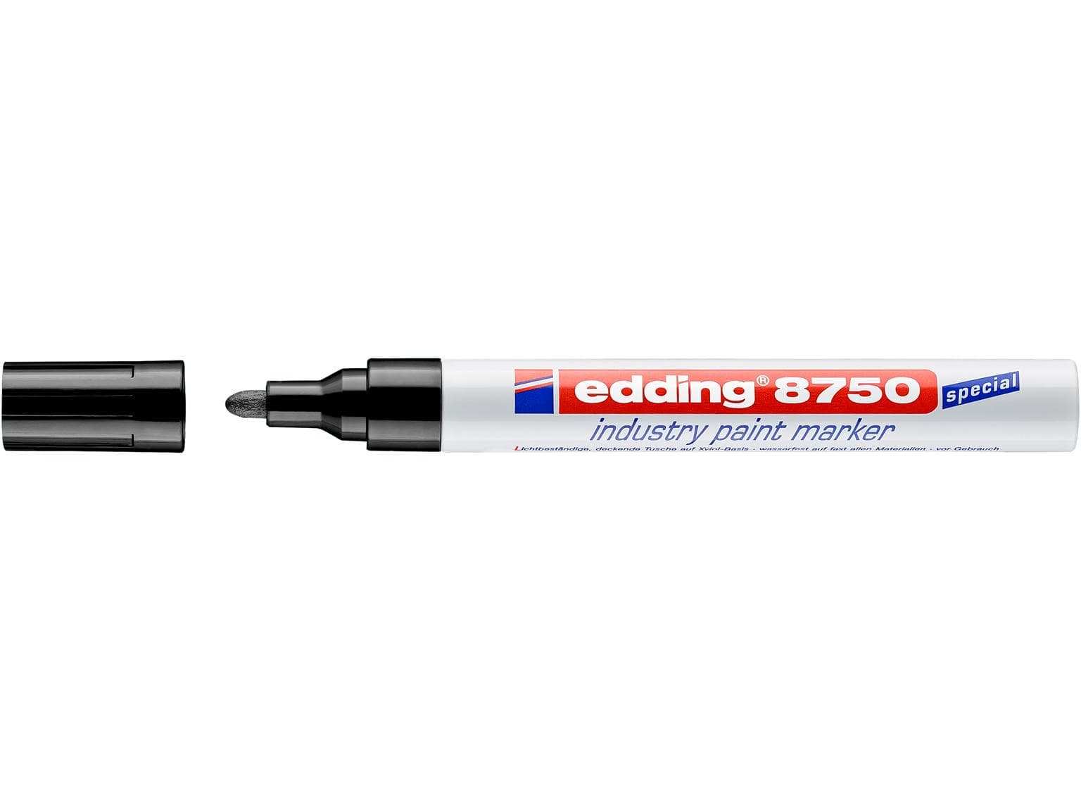 Marqueur peinture Edding 8750 noir pointe ronde 2-4 mm