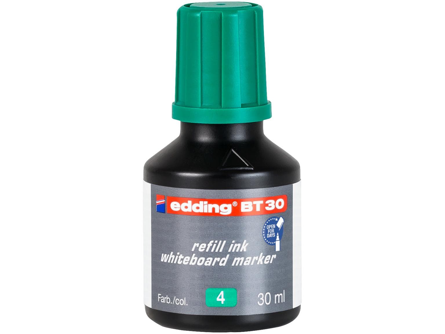 Recharge d'encre edding BT30 verte avec système de dosage par gouttes