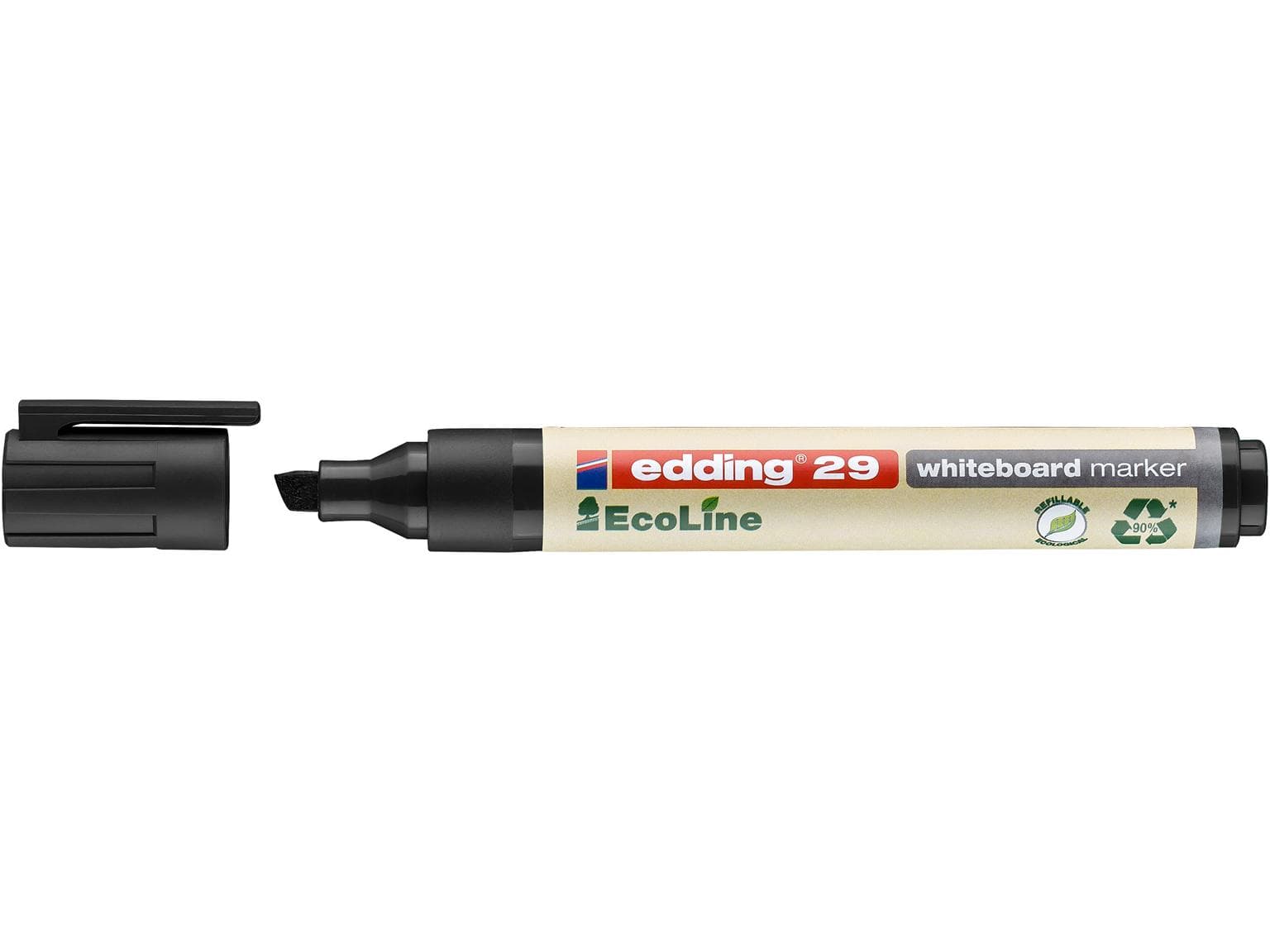 marqueur pour tableau edding 29 EcoLine noir pointe biseautée 1-5mm