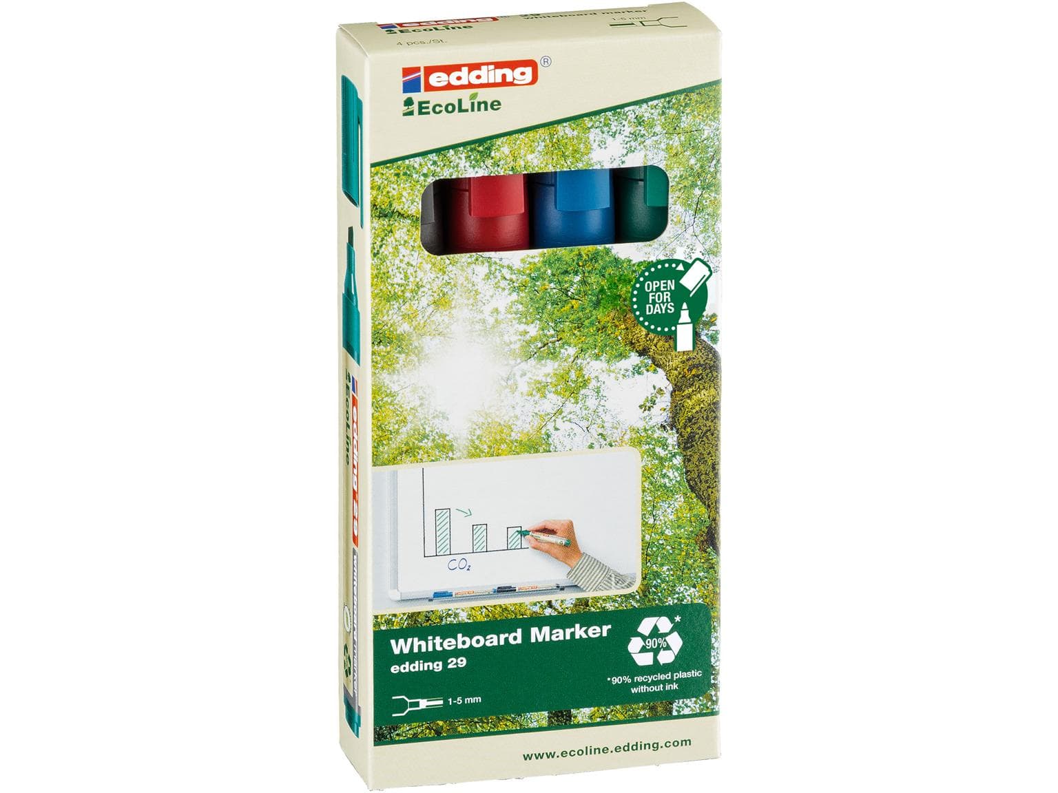 marqueur pour planche edding 29 E-4 EcoLine pointe biseautée 1-5mm