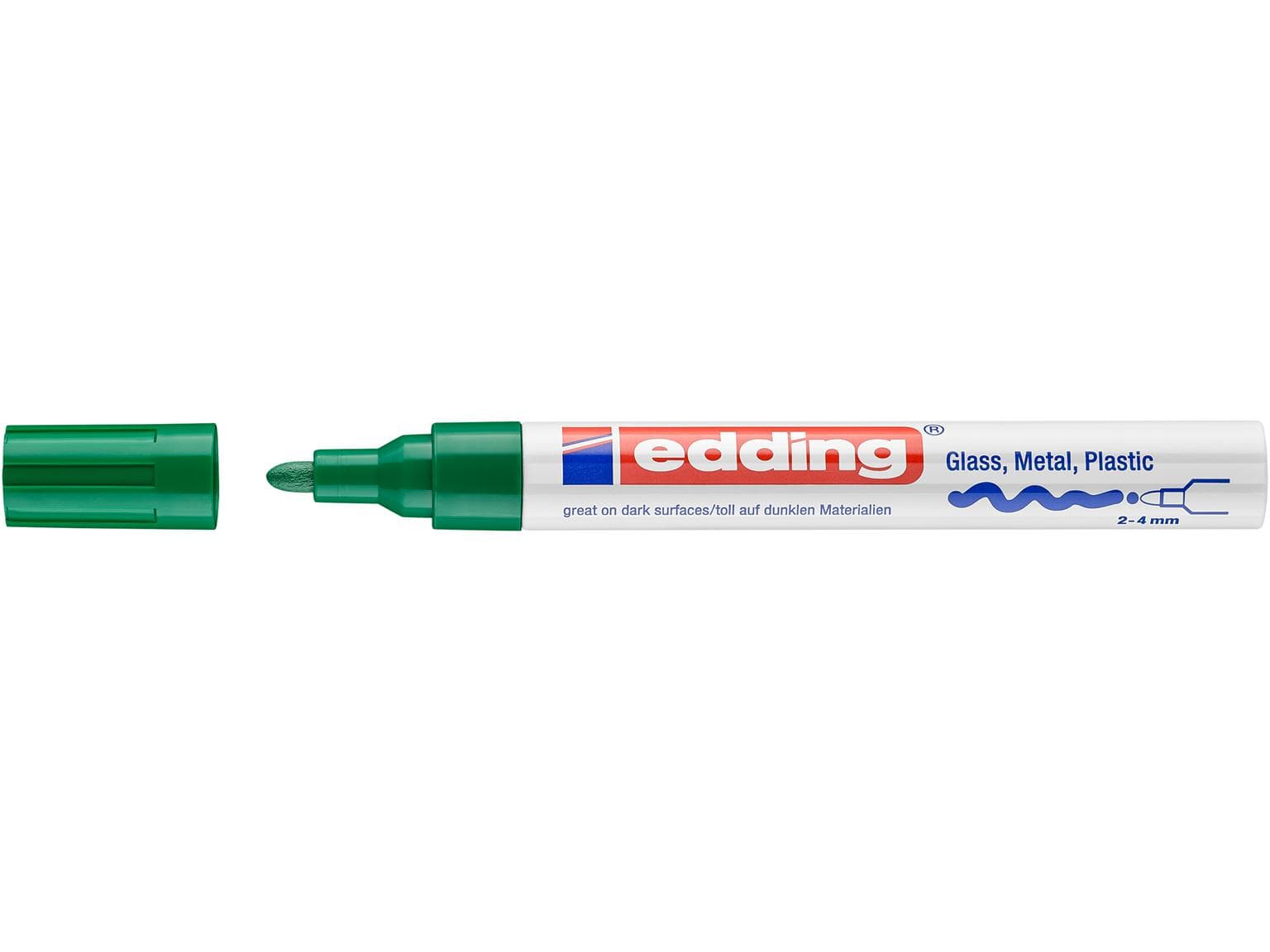 Marqueur peinture edding 750-CREA vert pointe ronde 2-4 mm