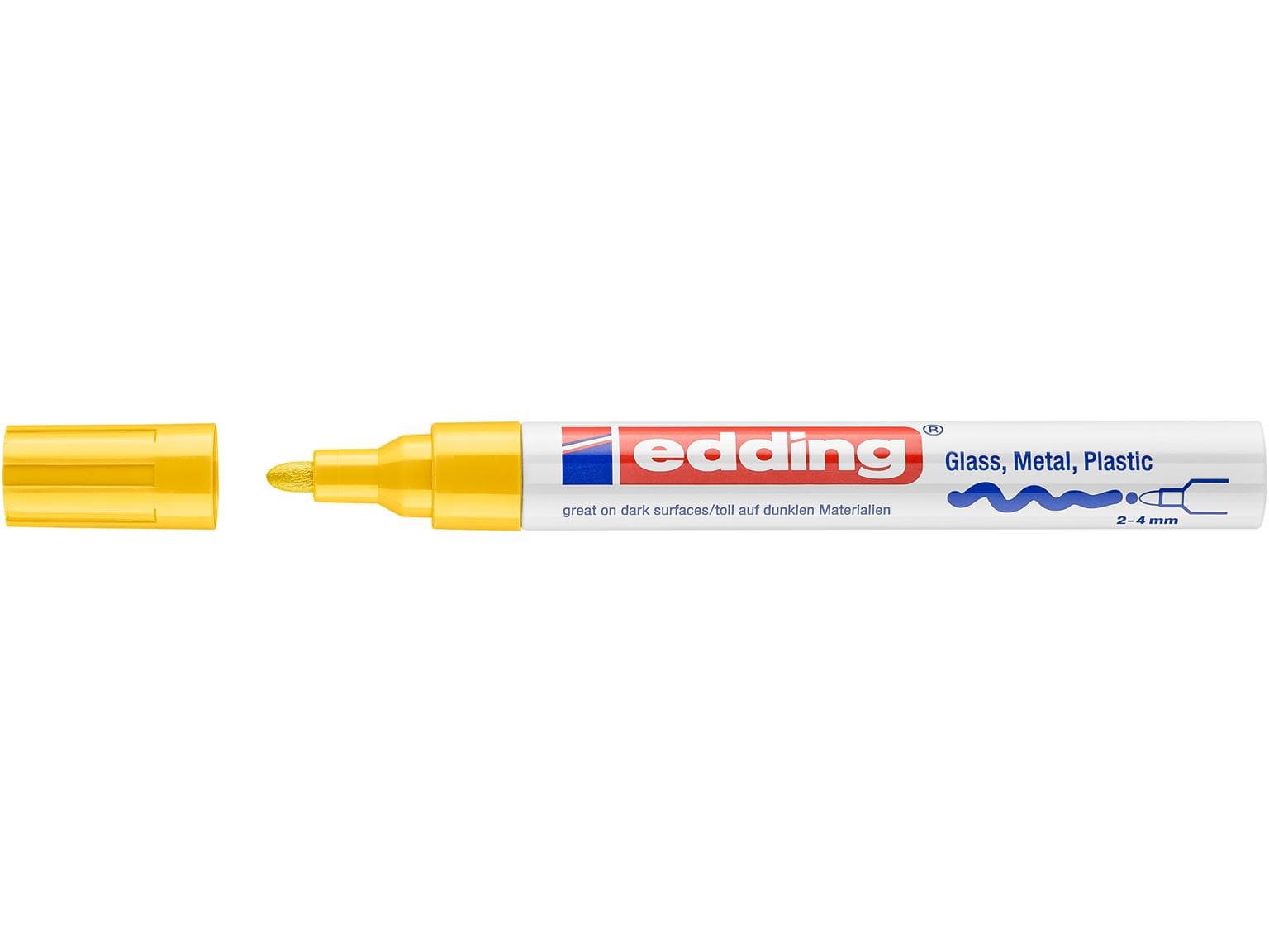 pennarello a vernice edding 750-CREA giallo punta tonda 2-4 mm