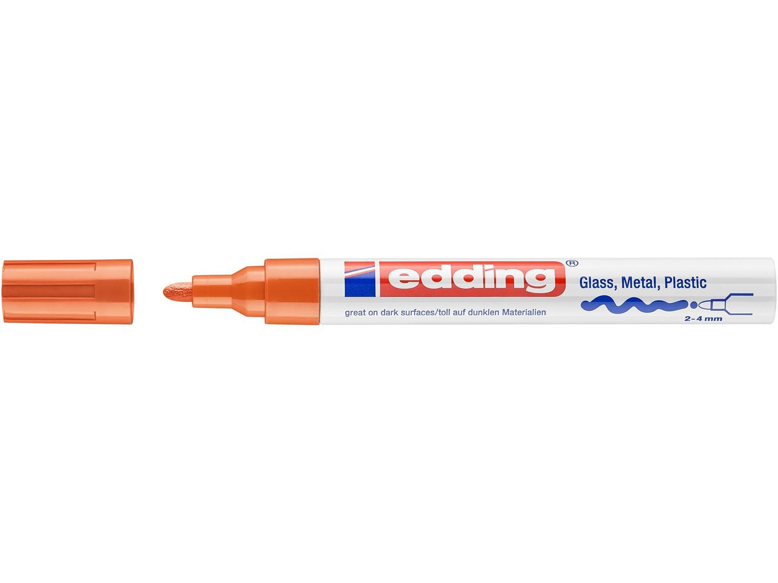 Marqueur peinture edding 750-CREA orange pointe ronde 2-4 mm