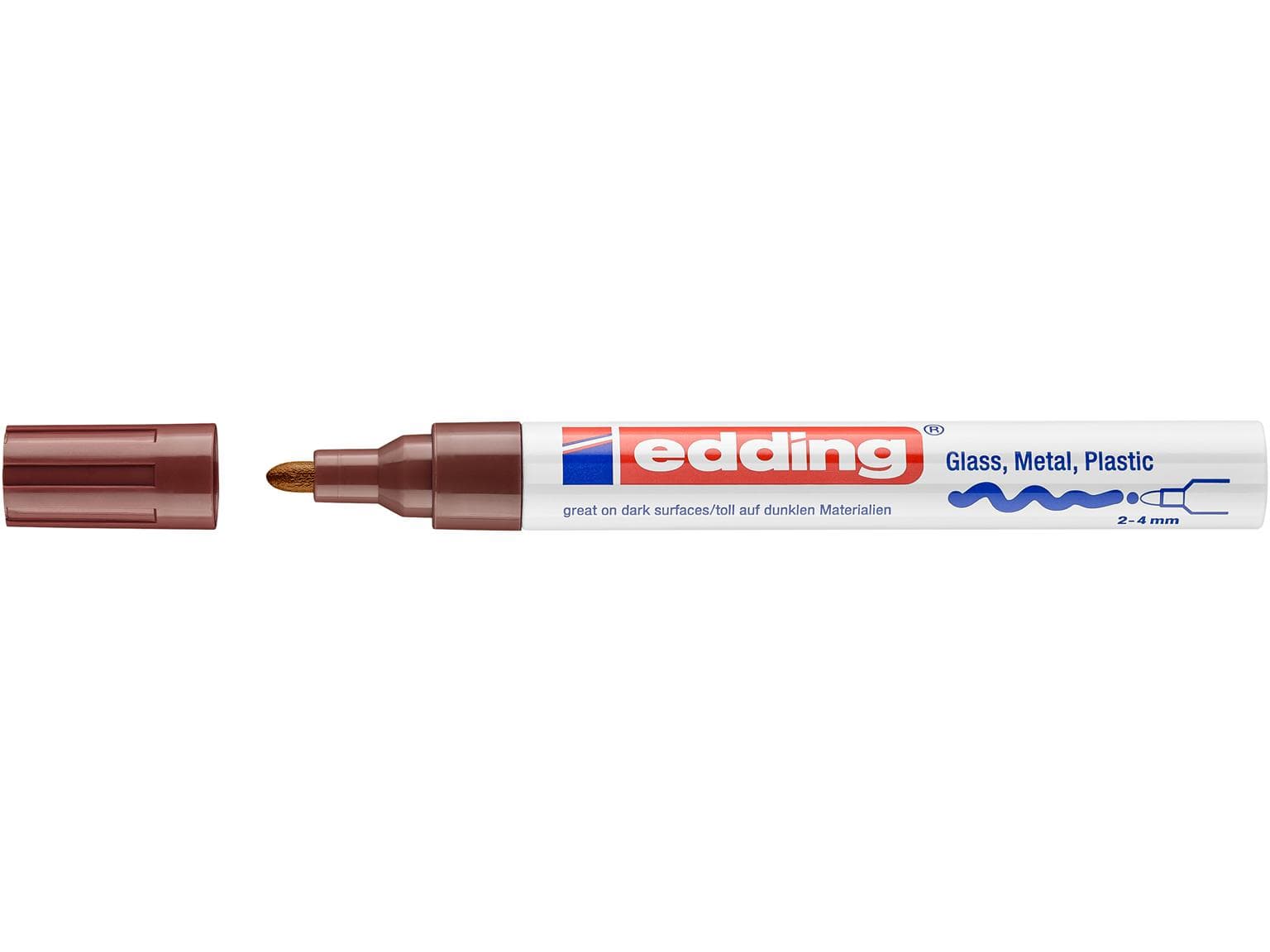 pennarello a vernice edding 750-CREA marrone punta tonda 2-4 mm