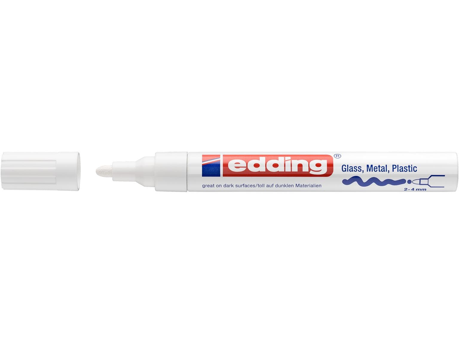 Marqueur peinture edding 750-CREA blanc pointe ronde 2-4 mm
