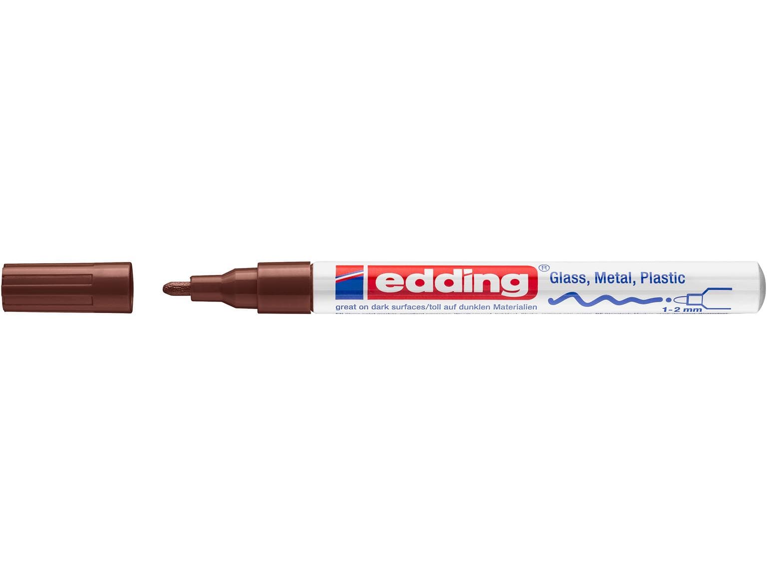 Marqueur peinture edding 751-CREA marron pointe ronde 1-2 mm