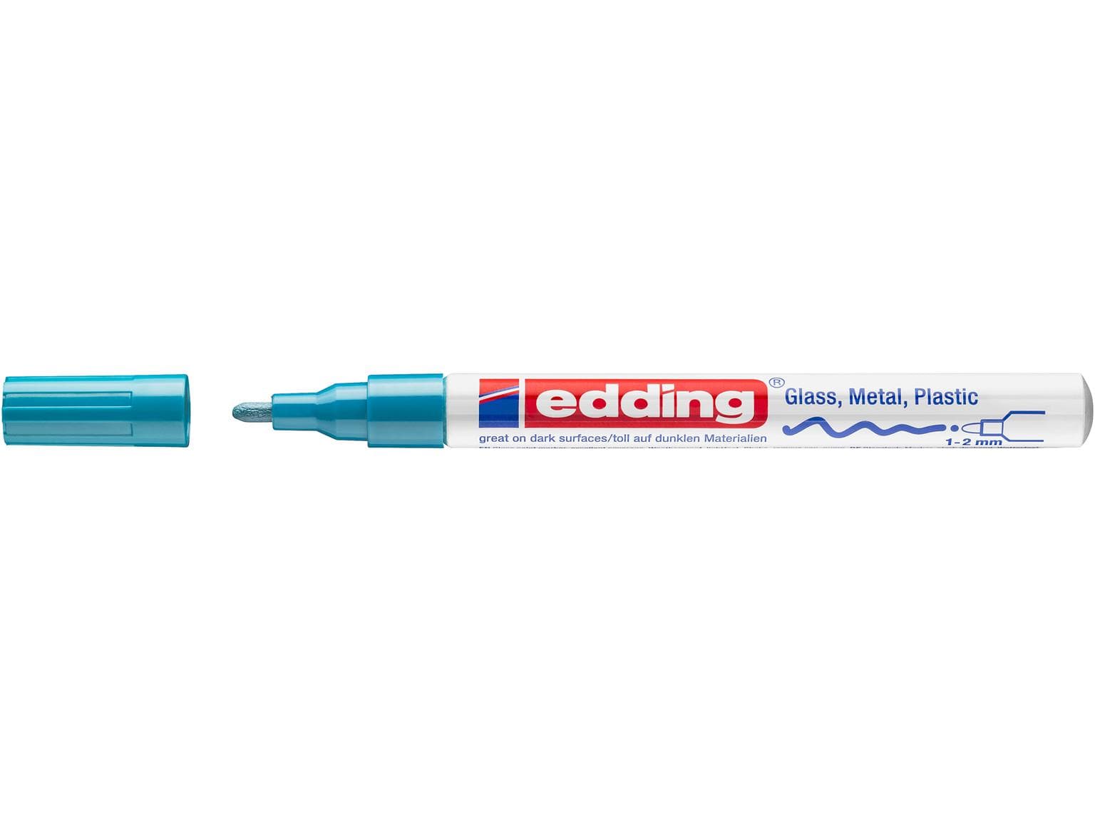 Marqueur peinture edding 751-CREA bleu clair pointe ronde 1-2 mm