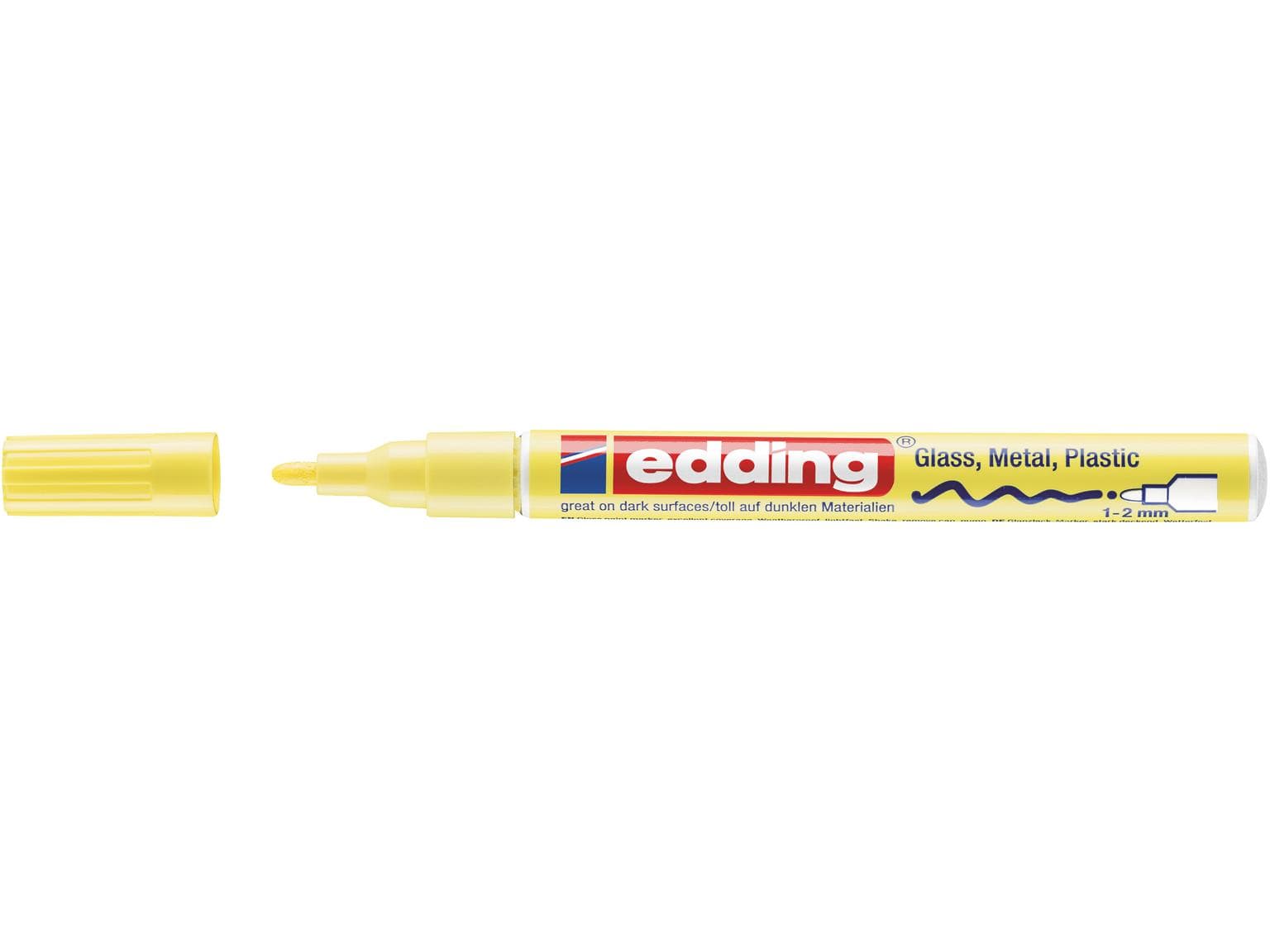 Marqueur peinture Edding 751-CREA jaune pastel pointe ronde 1-2 mm