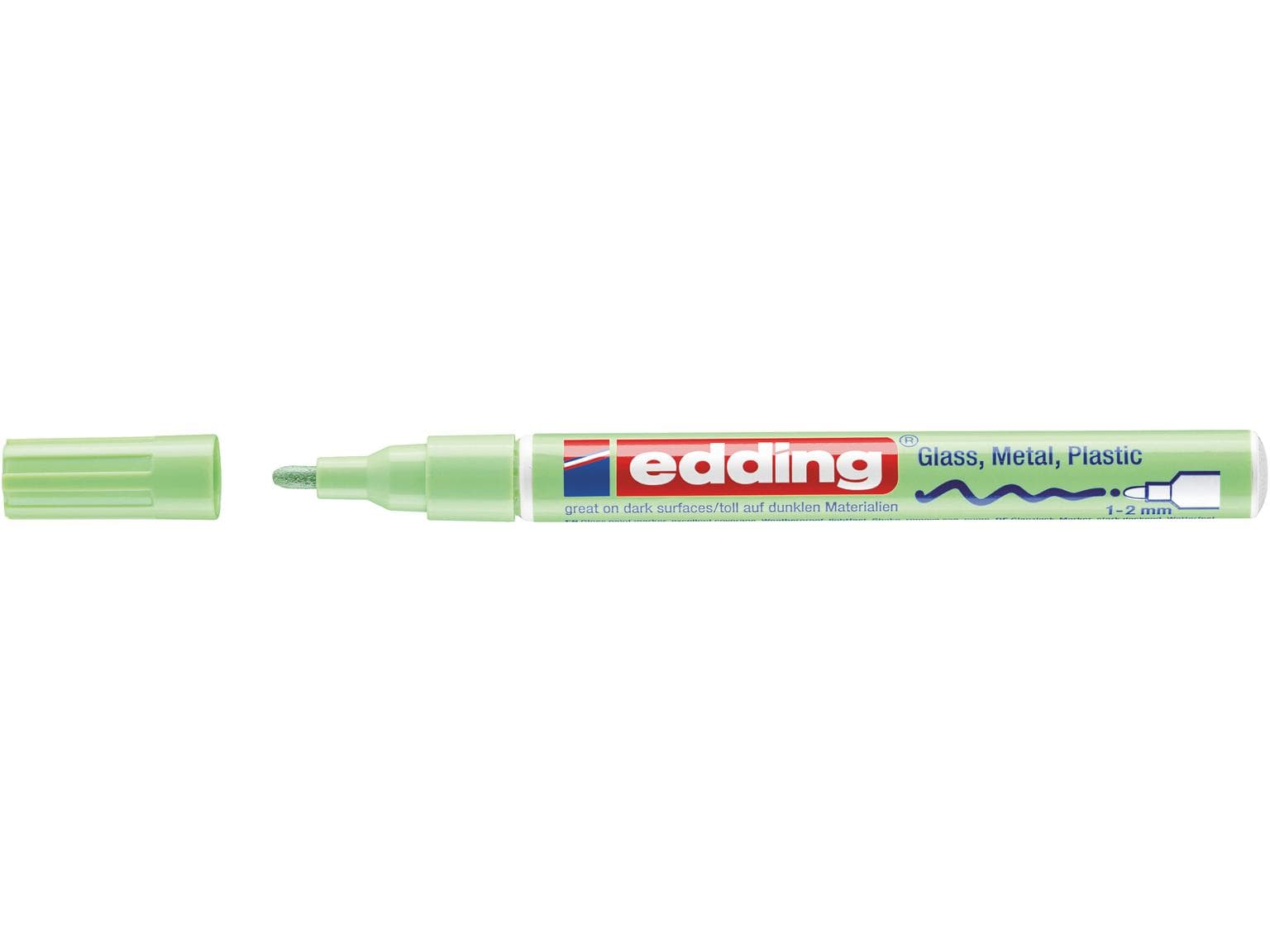 Marqueur peinture Edding 751-CREA vert pastel pointe ronde 1-2 mm