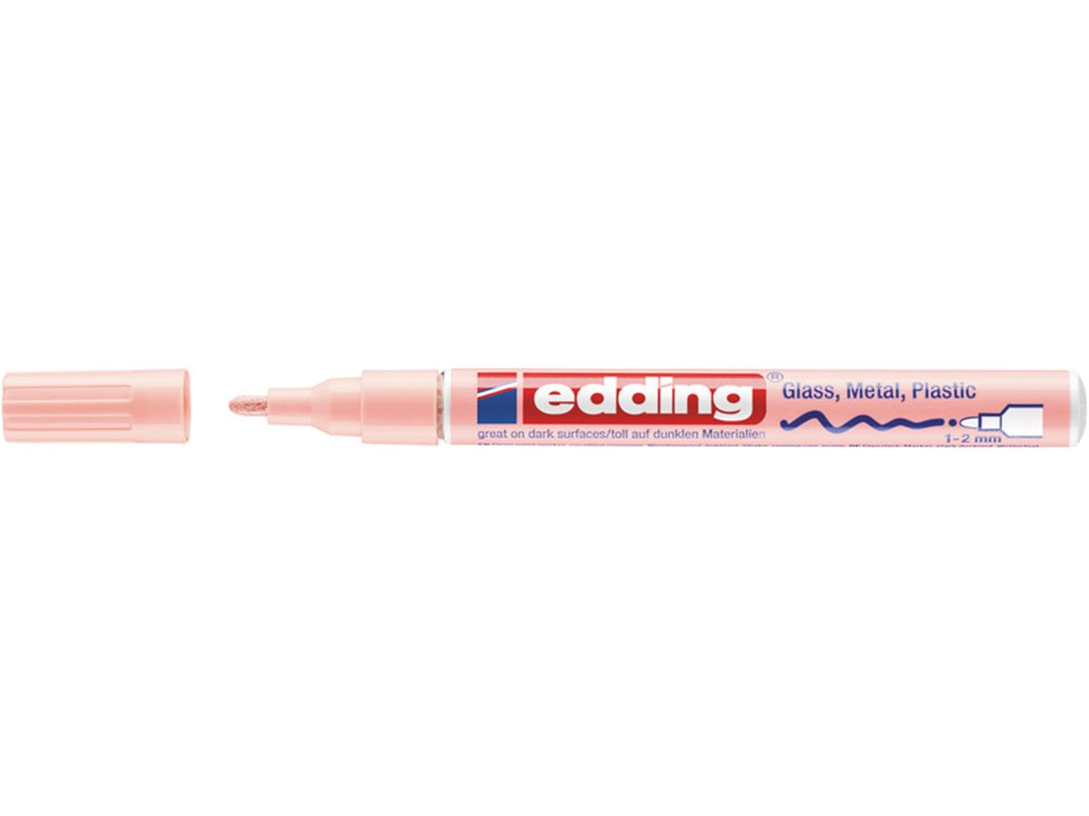 Marqueur peinture Edding 751-CREA rose pastel pointe ronde 1-2 mm