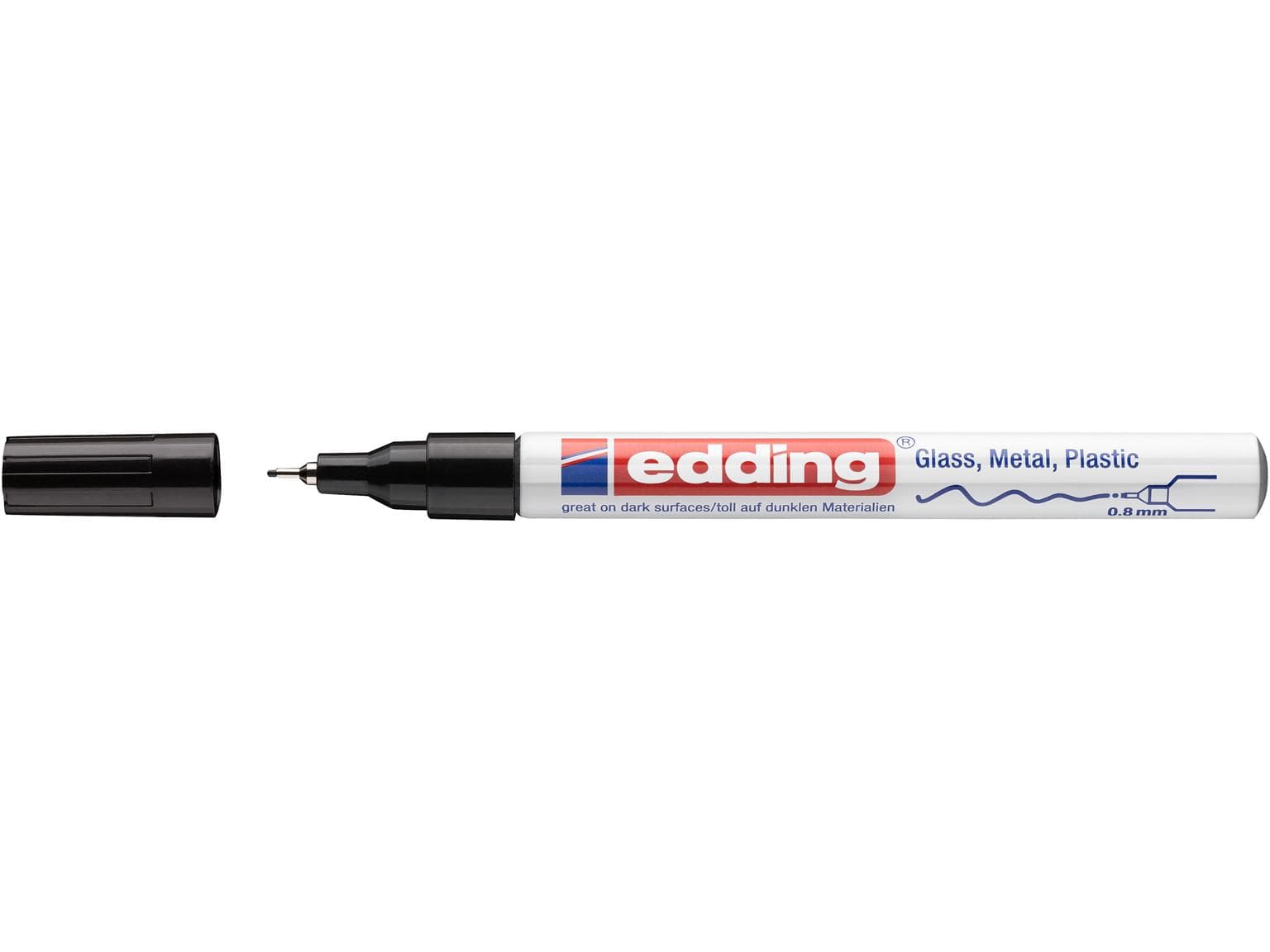 Marqueur peinture edding 780-CREA noir, pointe ronde environ 0,8 mm