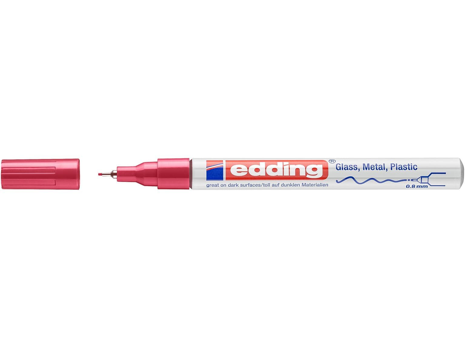 Marqueur peinture edding 780-CREA rouge pointe ronde environ 0,8 mm