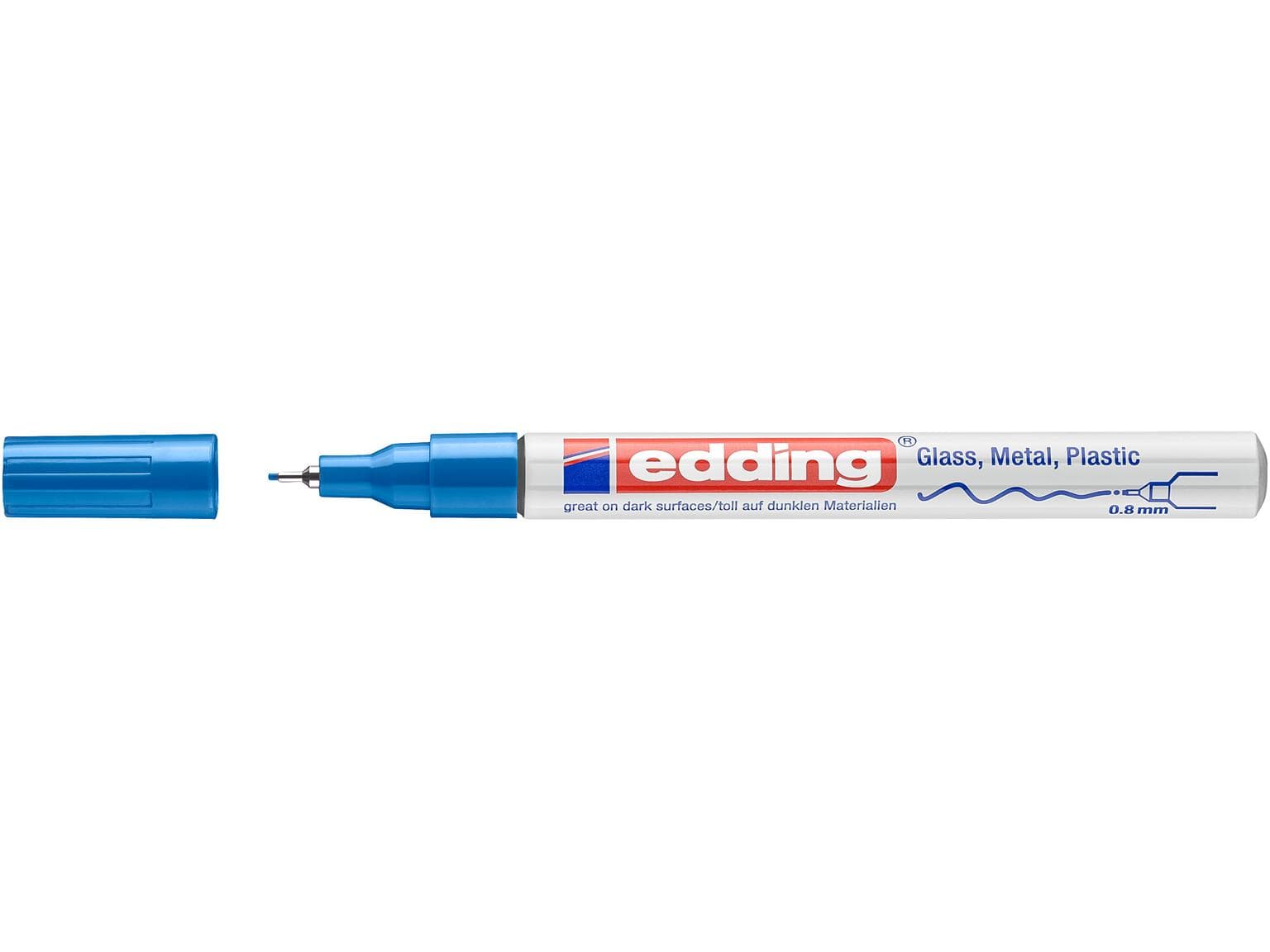 Marqueur peinture edding 780-CREA bleu, pointe ronde environ 0,8 mm