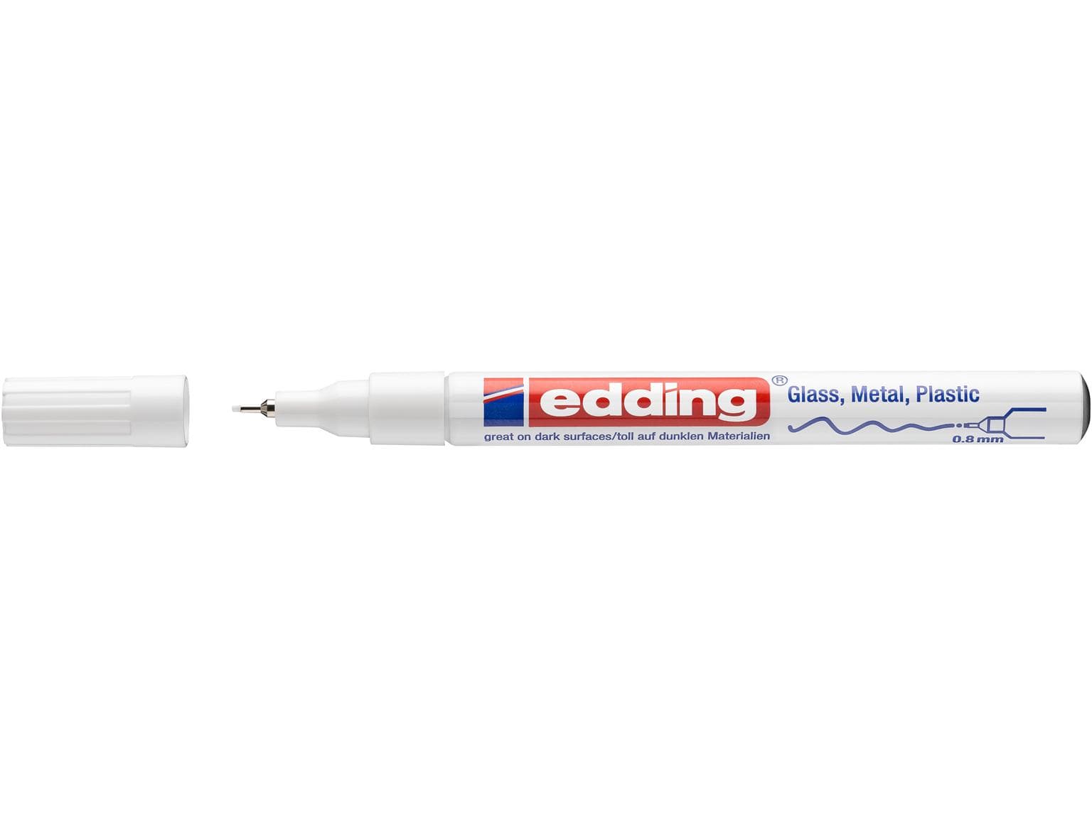 Marqueur peinture edding 780-CREA blanc, pointe ronde environ 0,8 mm