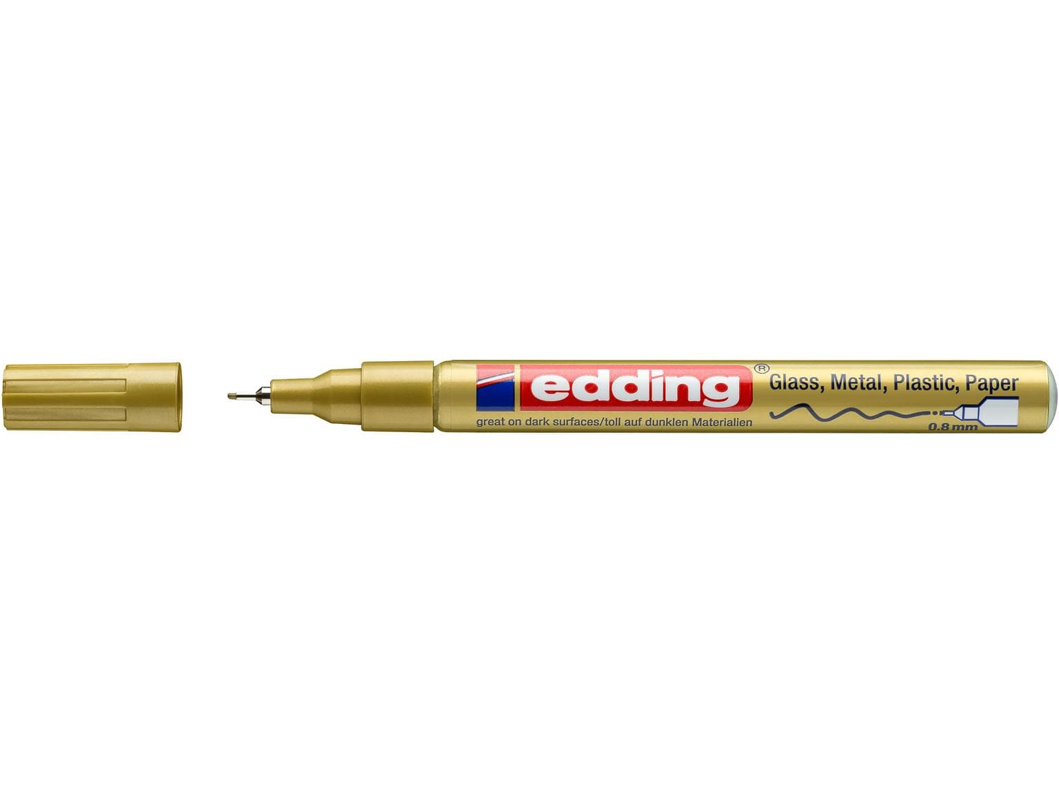 Marqueur peinture edding 780-CREA pointe ronde dorée environ 0,8 mm
