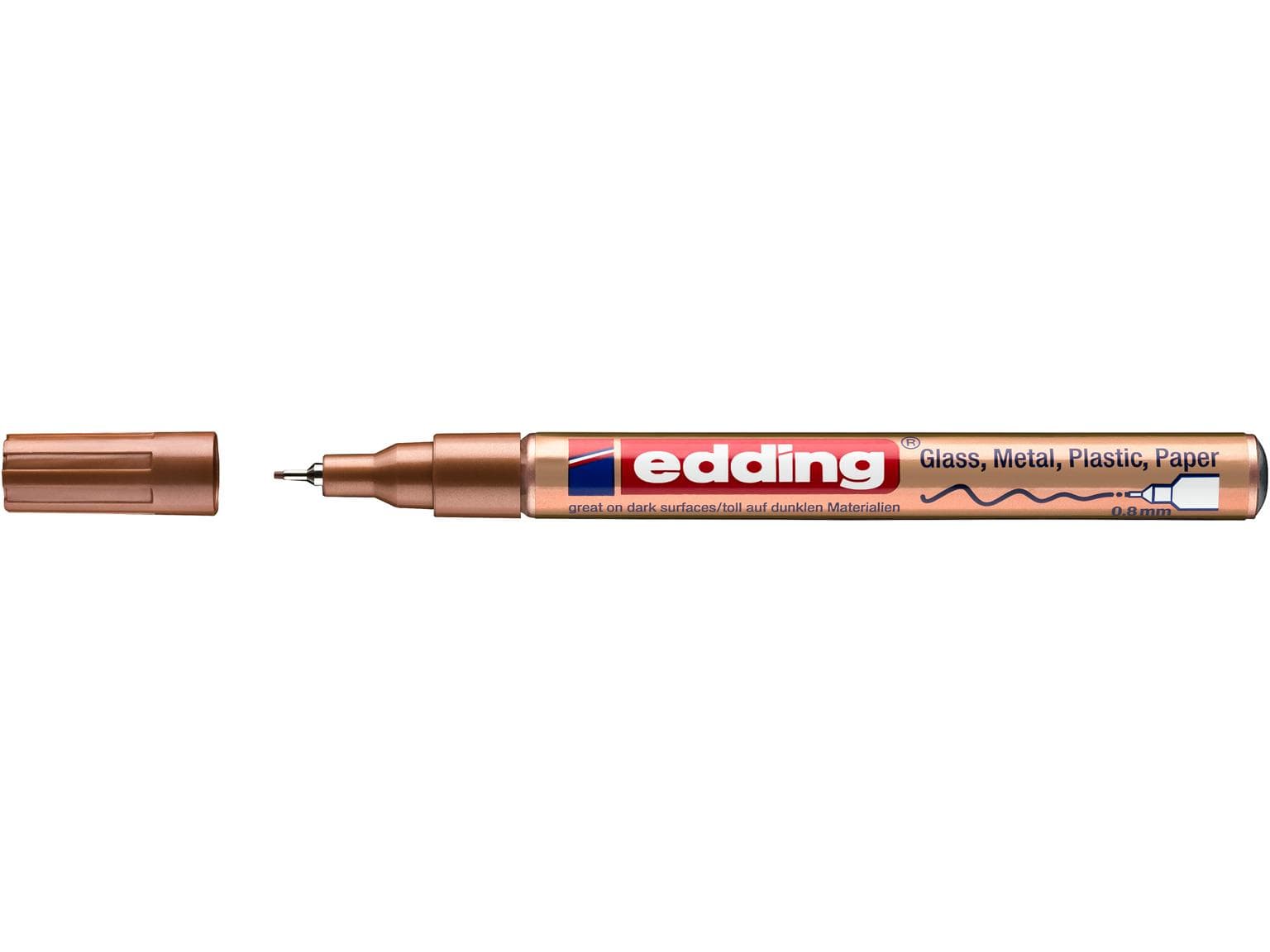 Marqueur peinture edding 780-CREA, pointe ronde cuivrée d'environ 0,8 mm