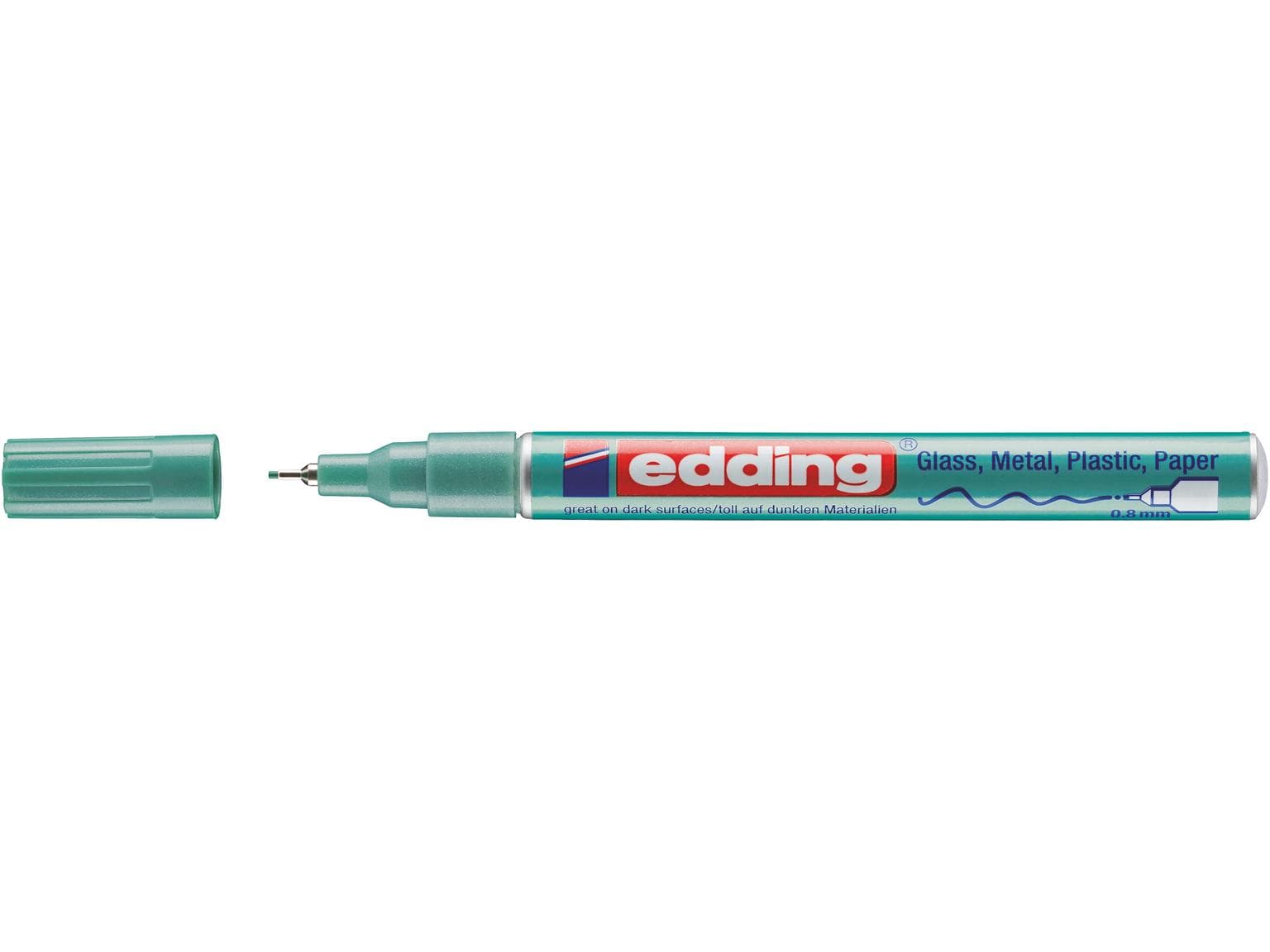 Marqueur peinture edding 780-CREA vert métallisé, pointe ronde environ 0,8 mm