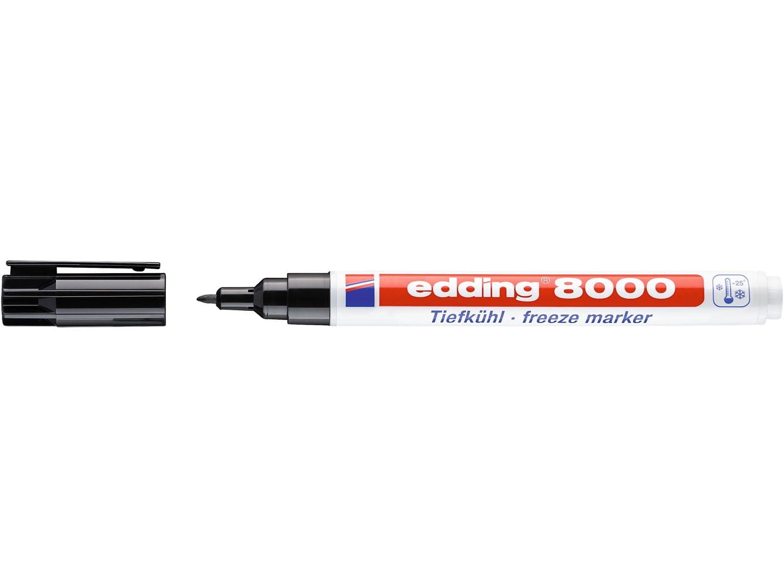 Marqueur congélateur Edding 8000 ORG noir pointe ronde 1 mm