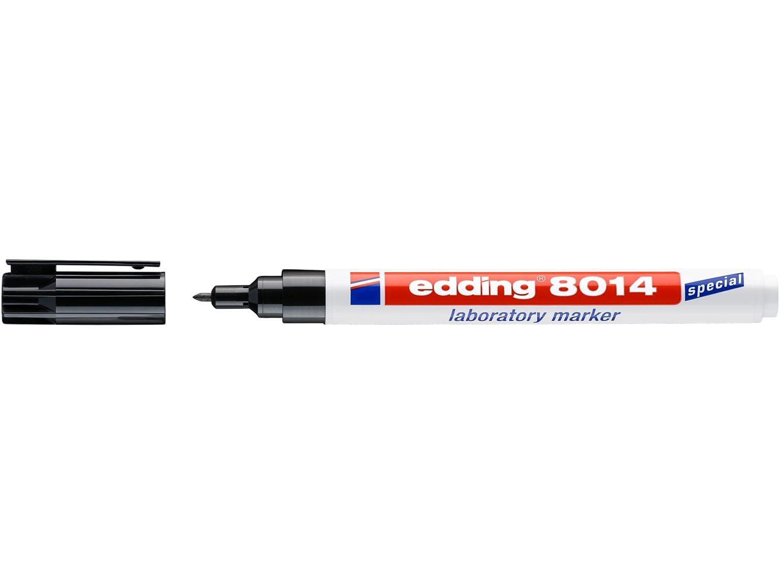Marqueur de laboratoire edding 8014 noir pointe ronde 1 mm