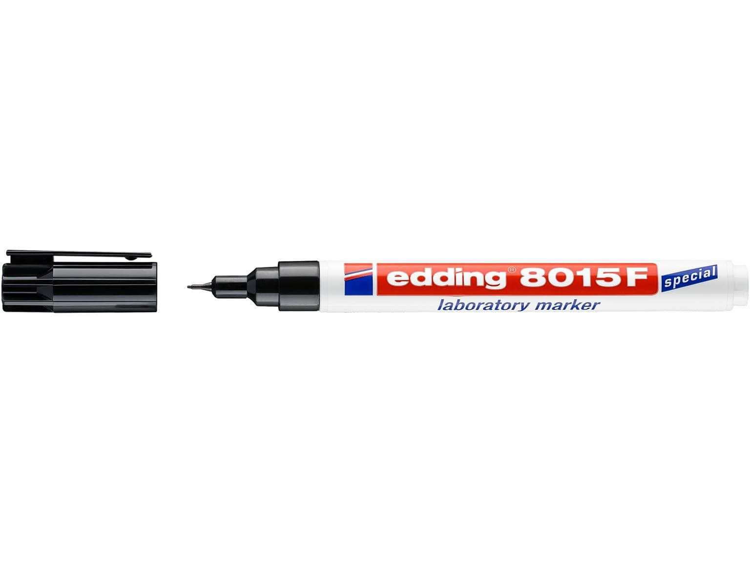 Marqueur de laboratoire edding 8015F, pointe ronde noire 0,75 mm