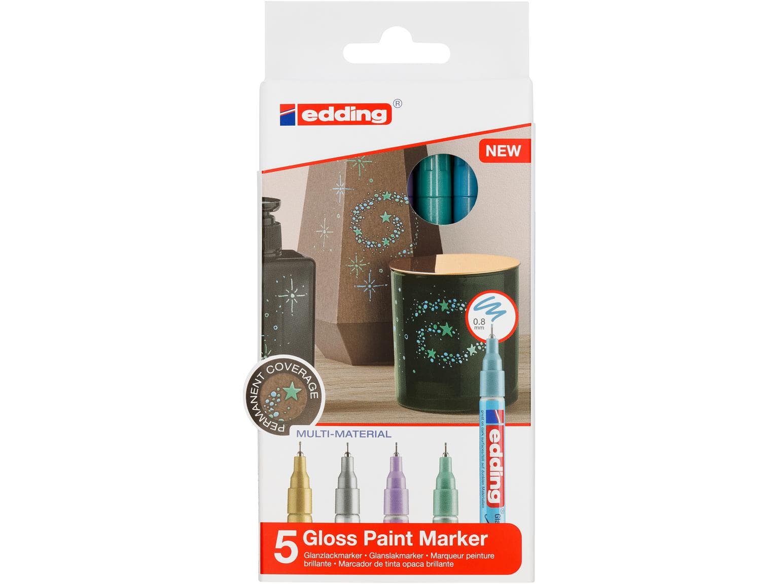 Marqueur peinture edding 780-CREA E-5 pointe ronde métallique 1-2 mm