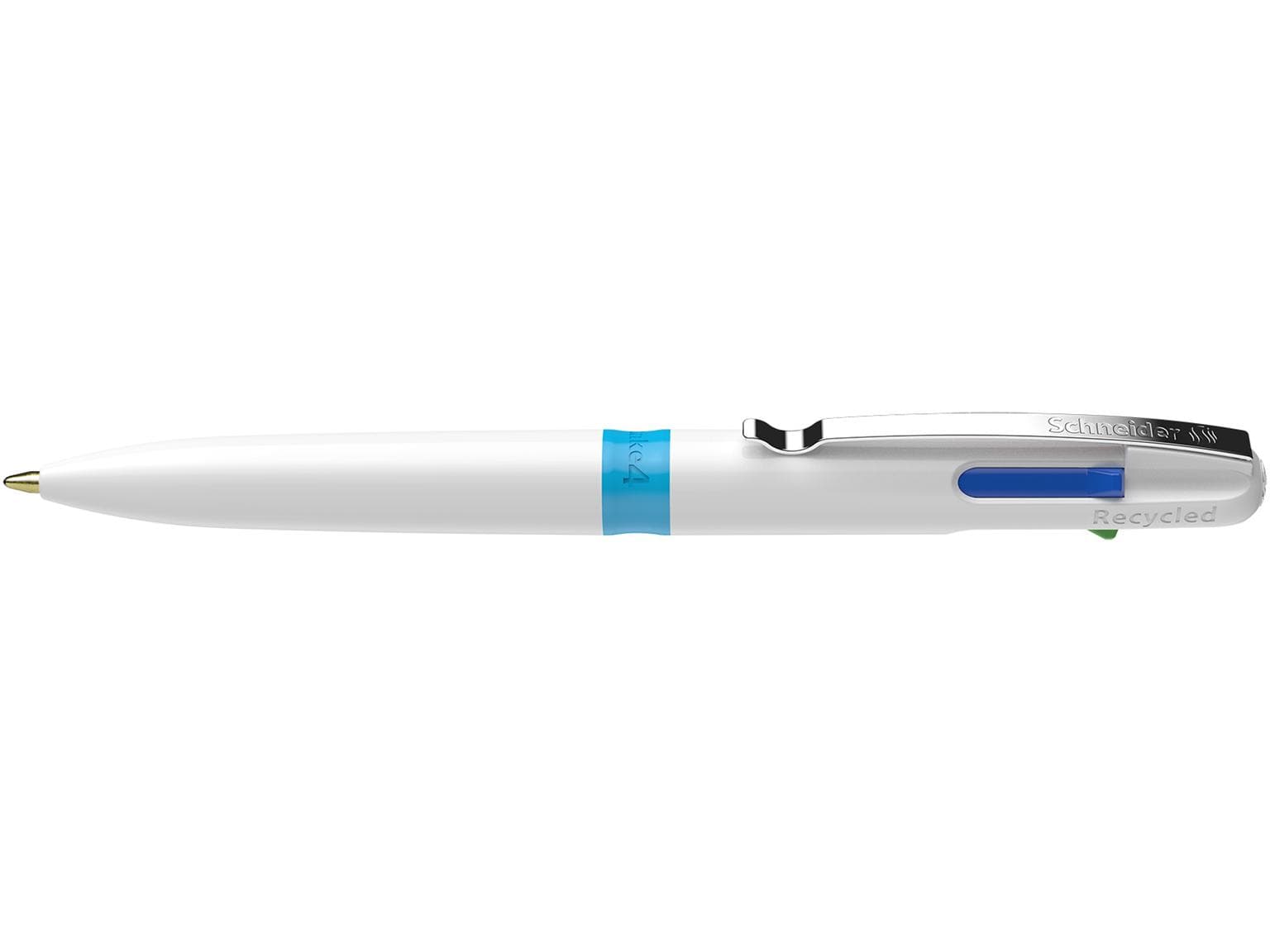 Penna a sfera Schneider Take 4 penna a sfera a quattro colori, corpo bianco