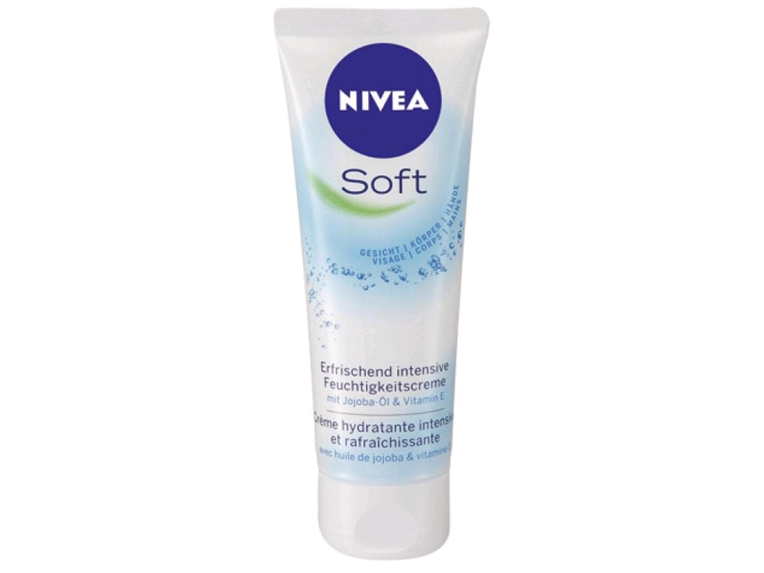 Nivea Creme Soft tubo da 75 ml, con olio di jojoba e vitamina E