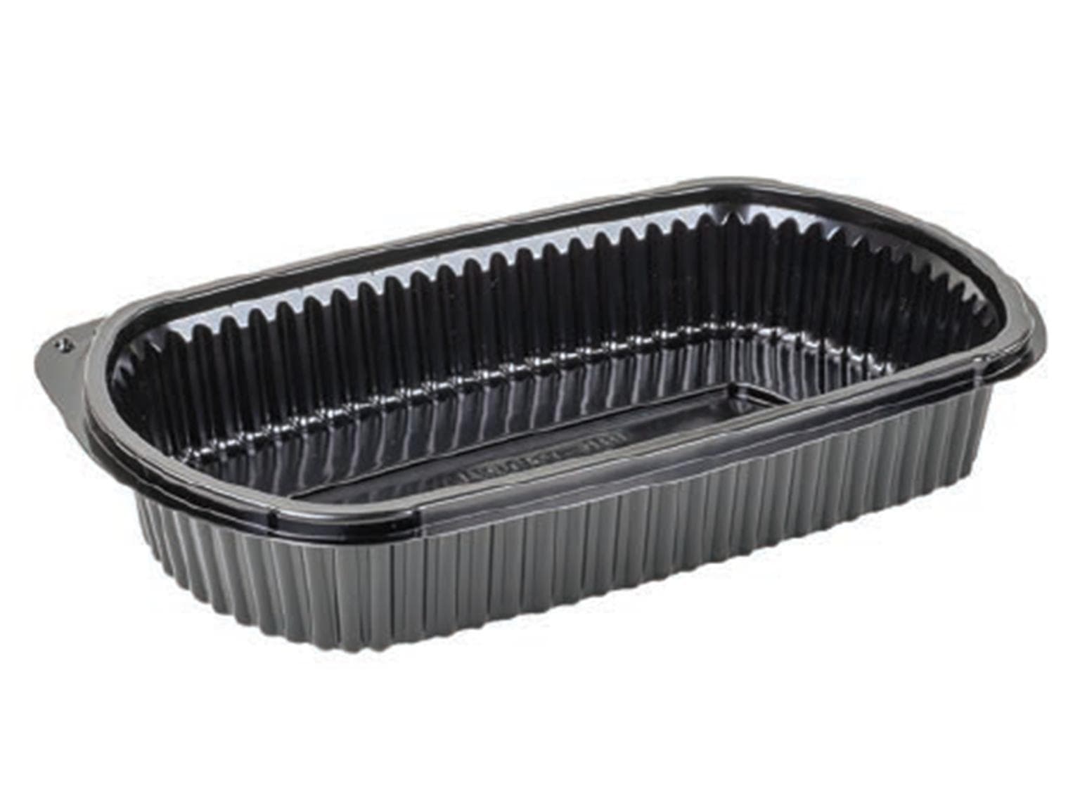 Plateau menu 1 pièce, en PP noir, 240 x 155 x 40 mm, compatible micro-ondes