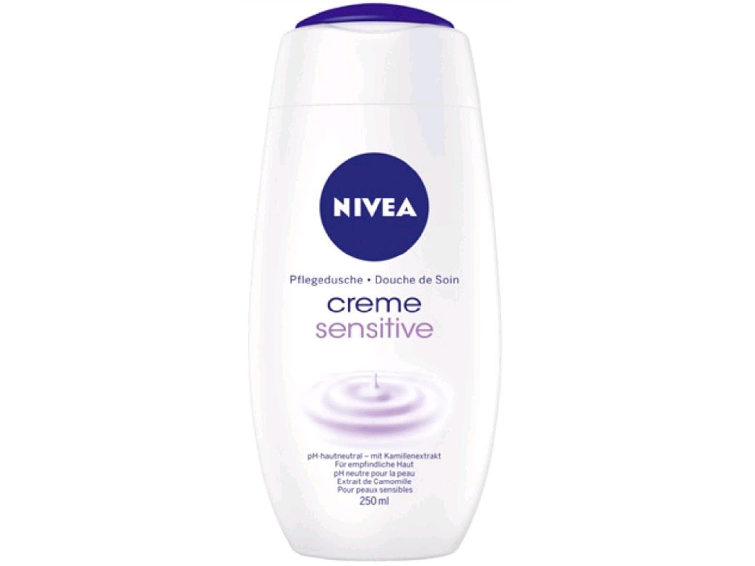 Nivea Doccia 250 ml Crema Sensitive, pH neutro, con estratto di camomilla