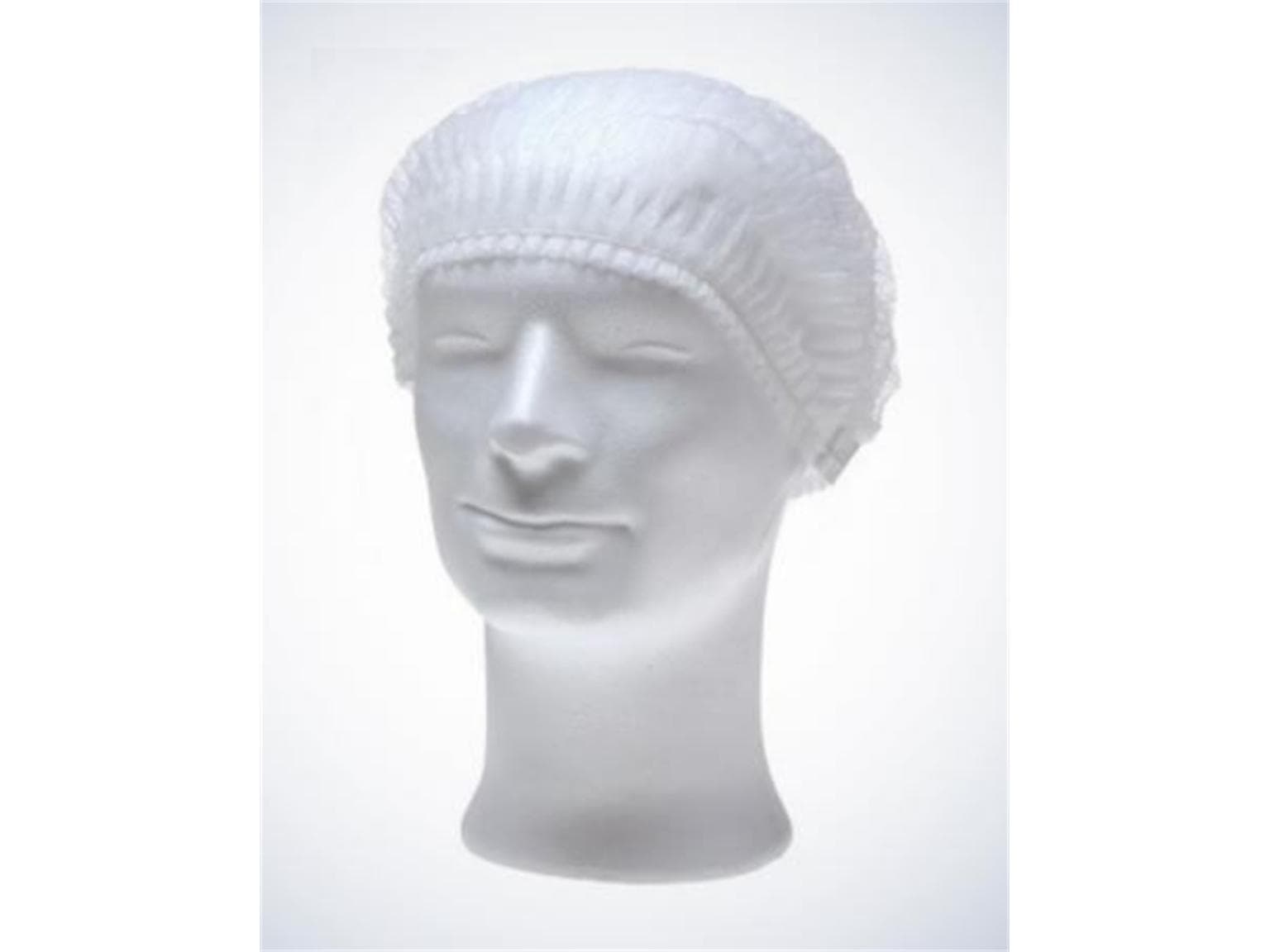 Cagoules clipsables ECO PLUS en tissu non tissé blanc, avec bande élastique, taille Ø51 cm,