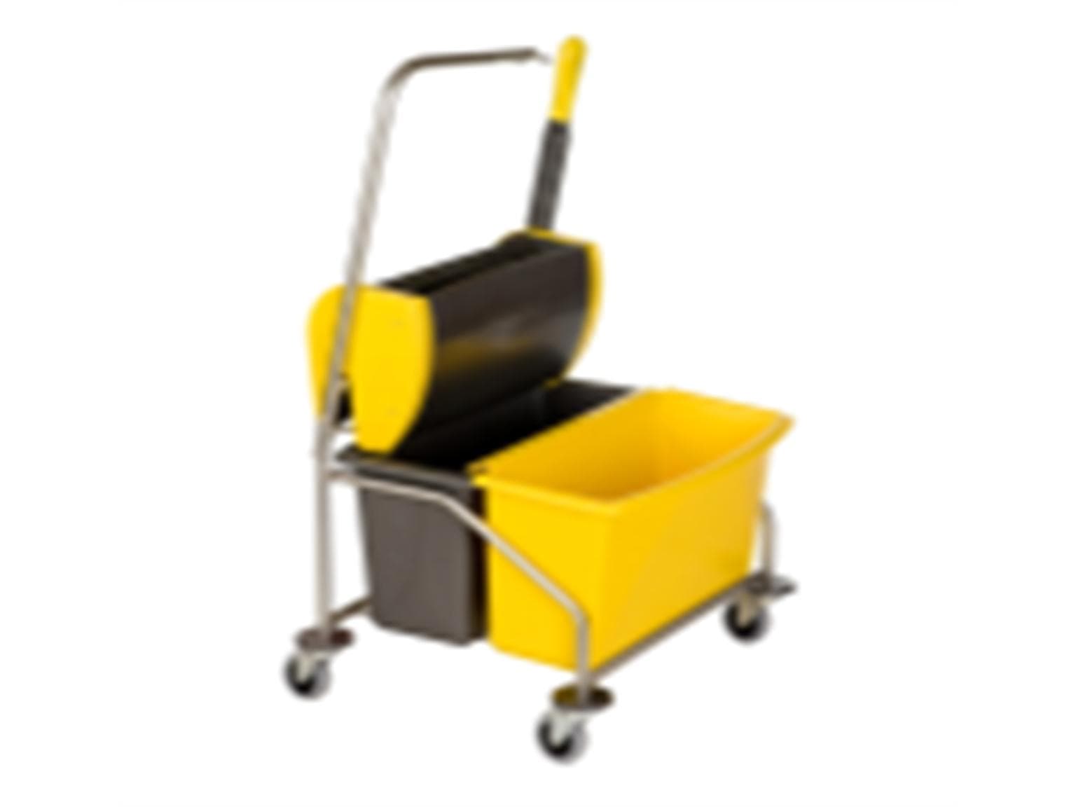 Carrello per la pulizia a umido "Twixter", in acciaio inox, contenente: