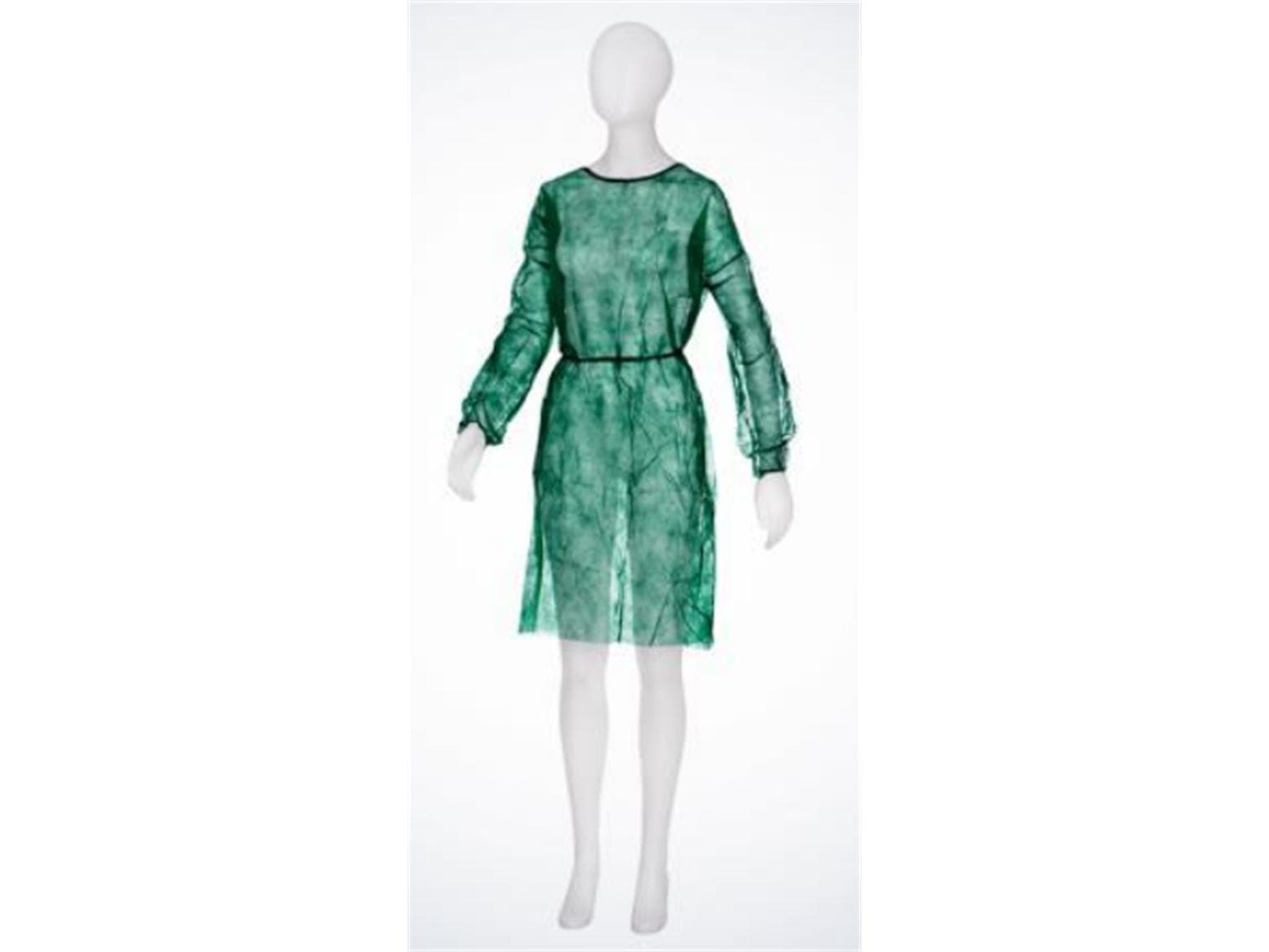 Blouse visiteur en polaire PP clair, vert foncé 115 x 135 cm, taille M/L