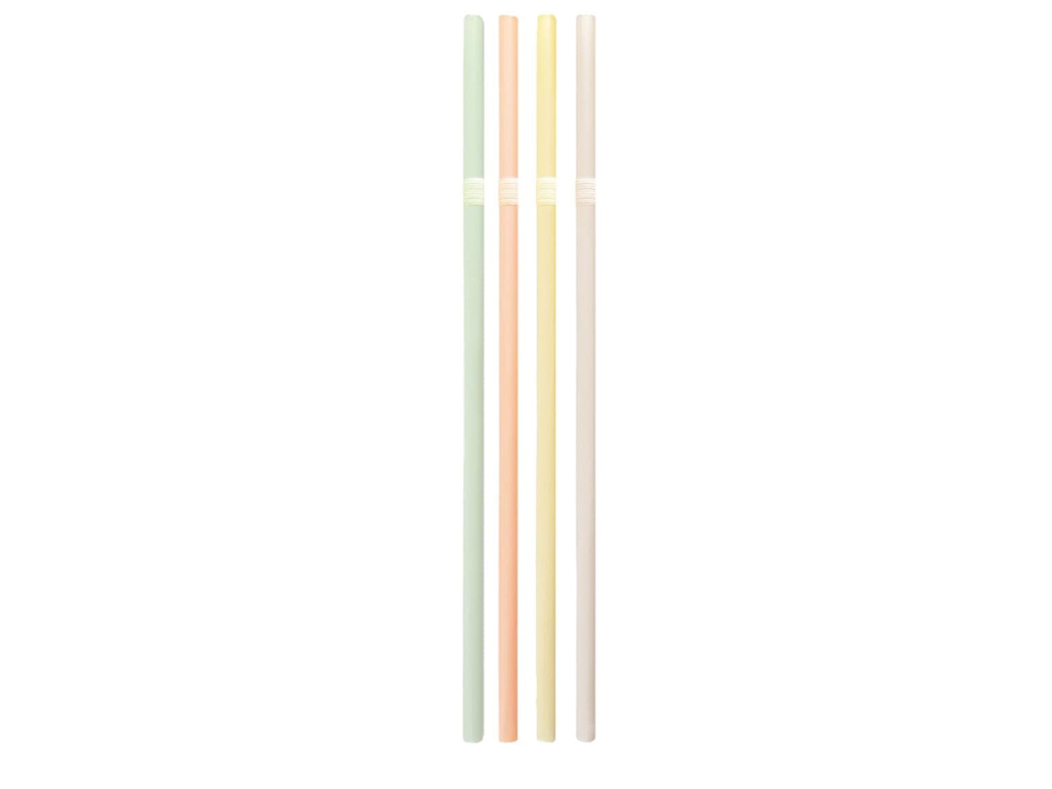 Cannucce Flexi in bioplastica, ø 5,9 mm, lunghezza 206 mm, colorate