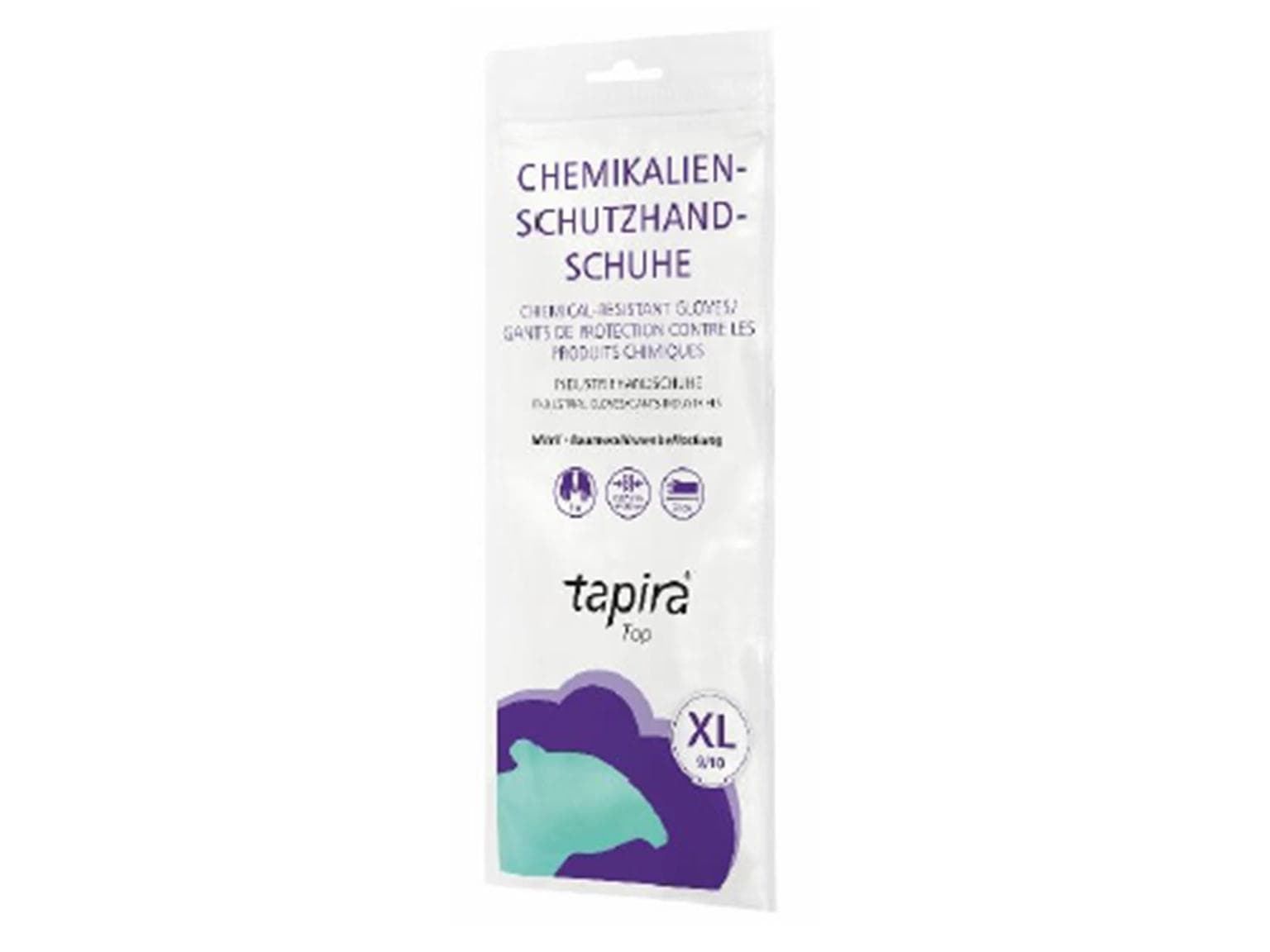 Guanto di protezione chimica Tapira top Nitrile, lunghezza 32 cm, taglia M, verde