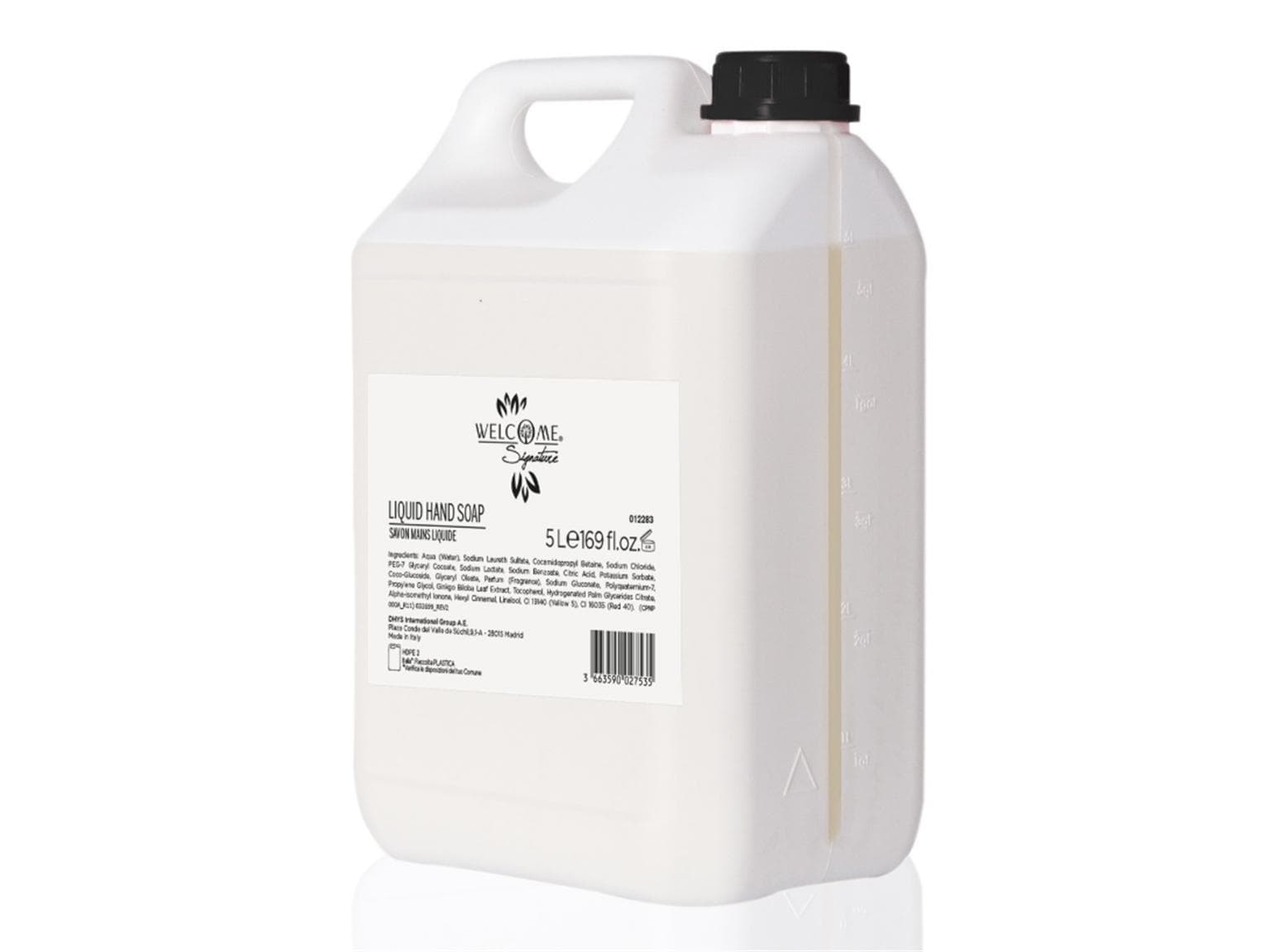 Savon liquide pour les mains Welcome 5 L à l'extrait de Ginkgo Biloba