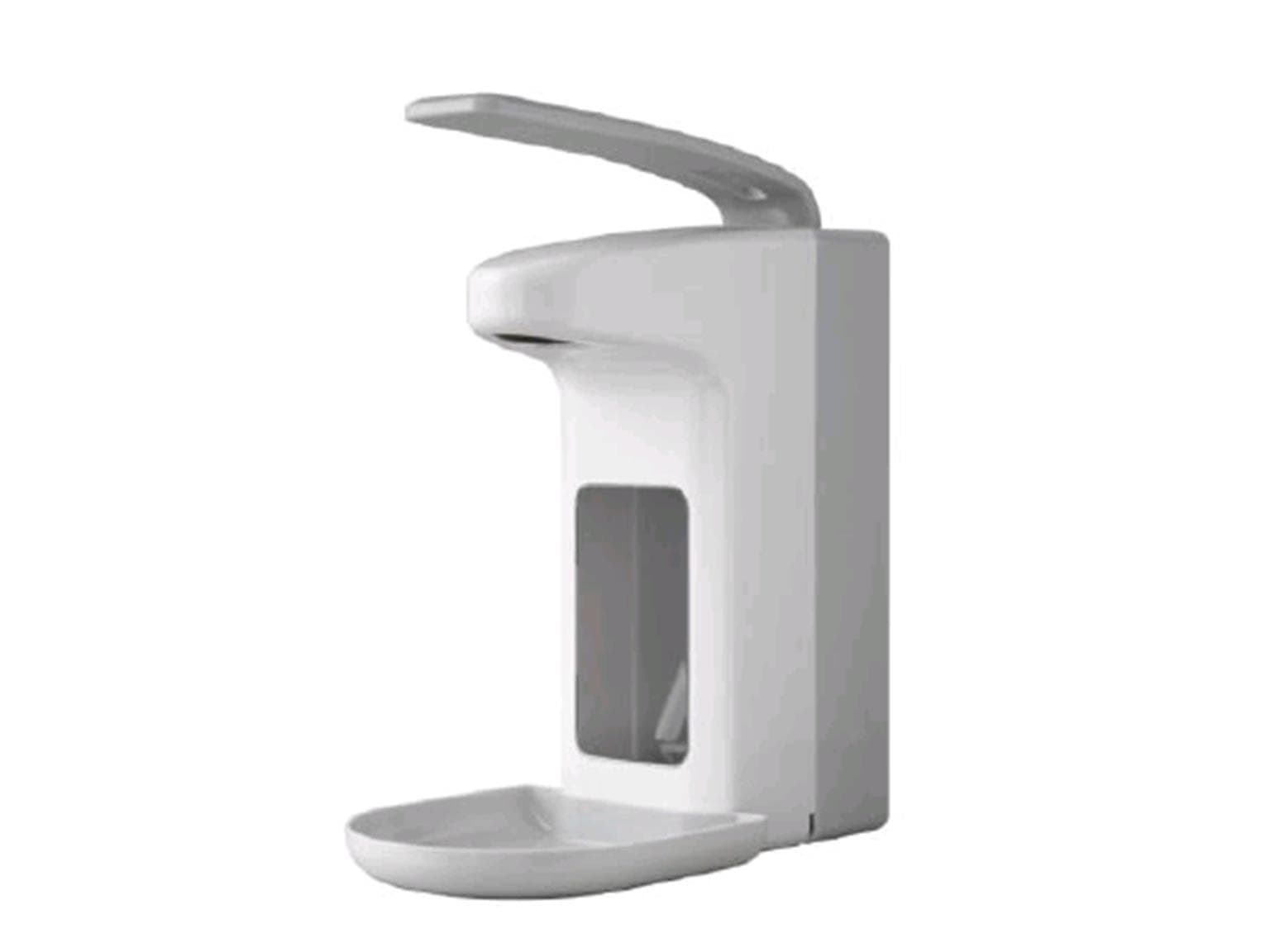 Distributore di disinfettante e sapone da 500 ml con vaschetta raccogligocce, in plastica