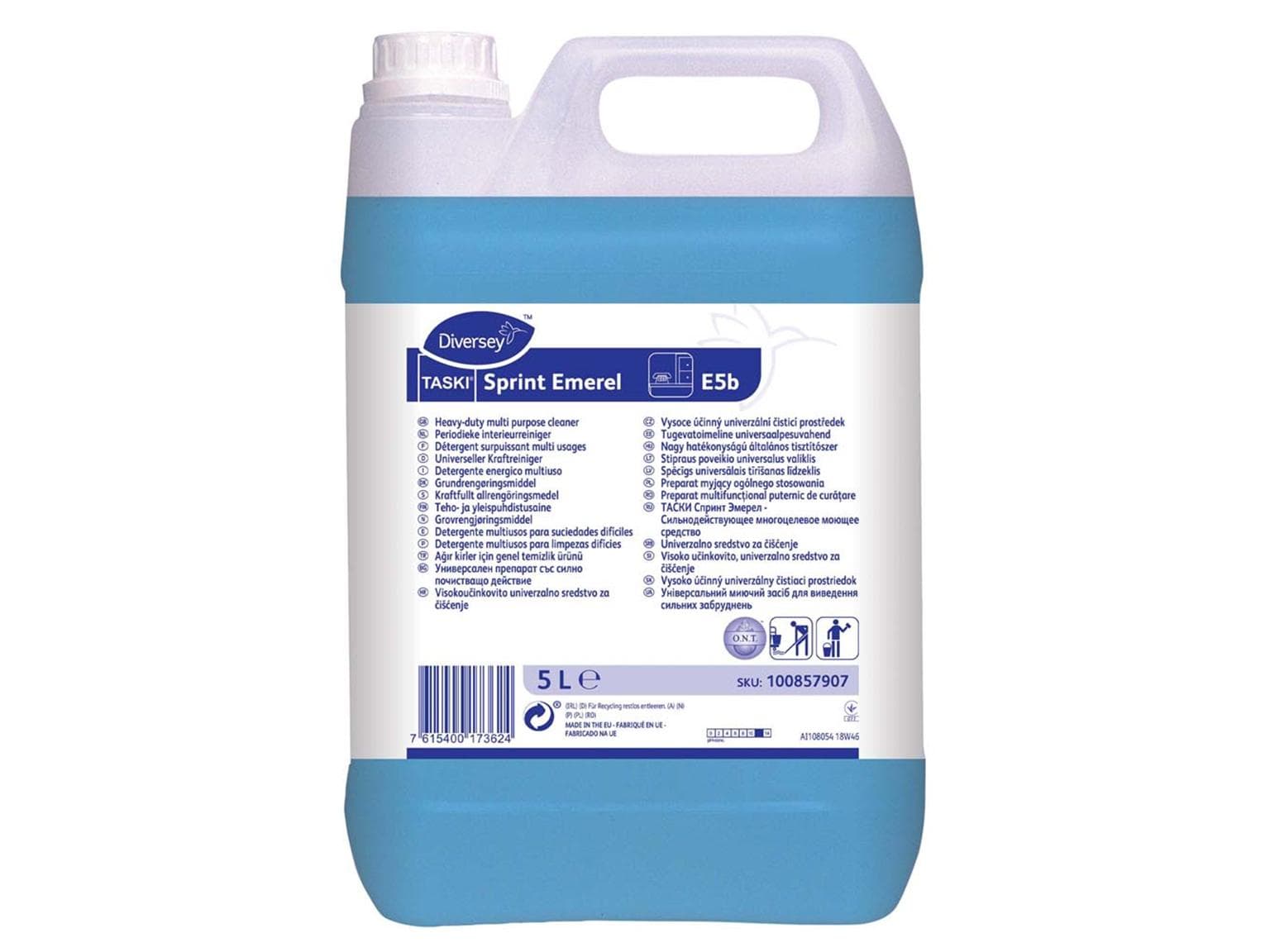 Detergente universale potente TASKI Sprint Emerel E5b, 2 taniche da 5 l