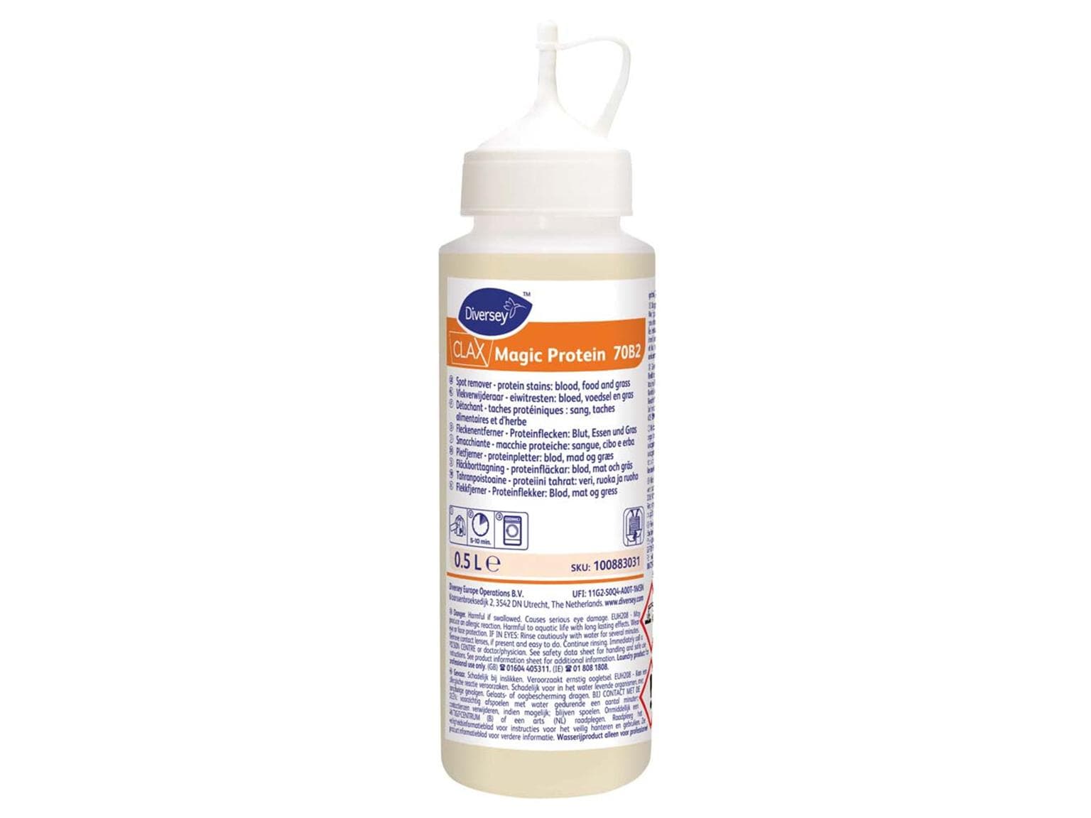 Smacchiatore CLAX Magic Protein 70B2, 4 flaconi da 500 ml