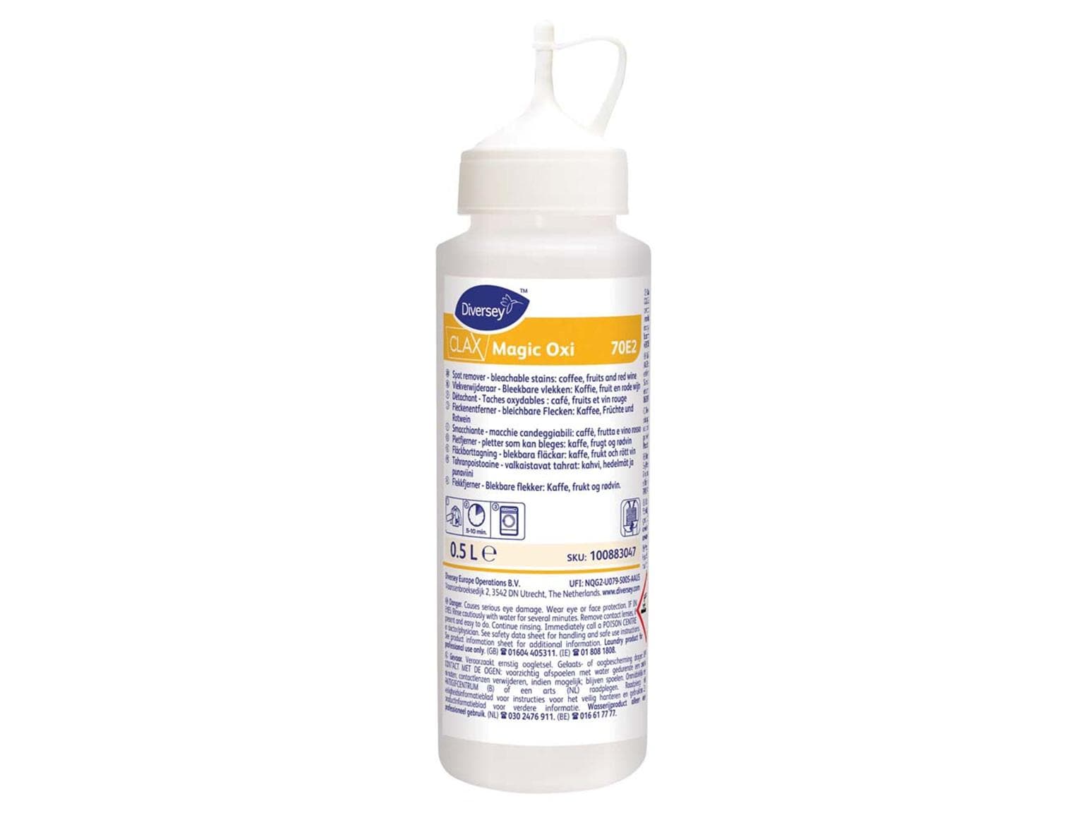 Smacchiatore CLAX Magic Oxi 70E2, rimuove efficacemente le macchie candeggiabili come