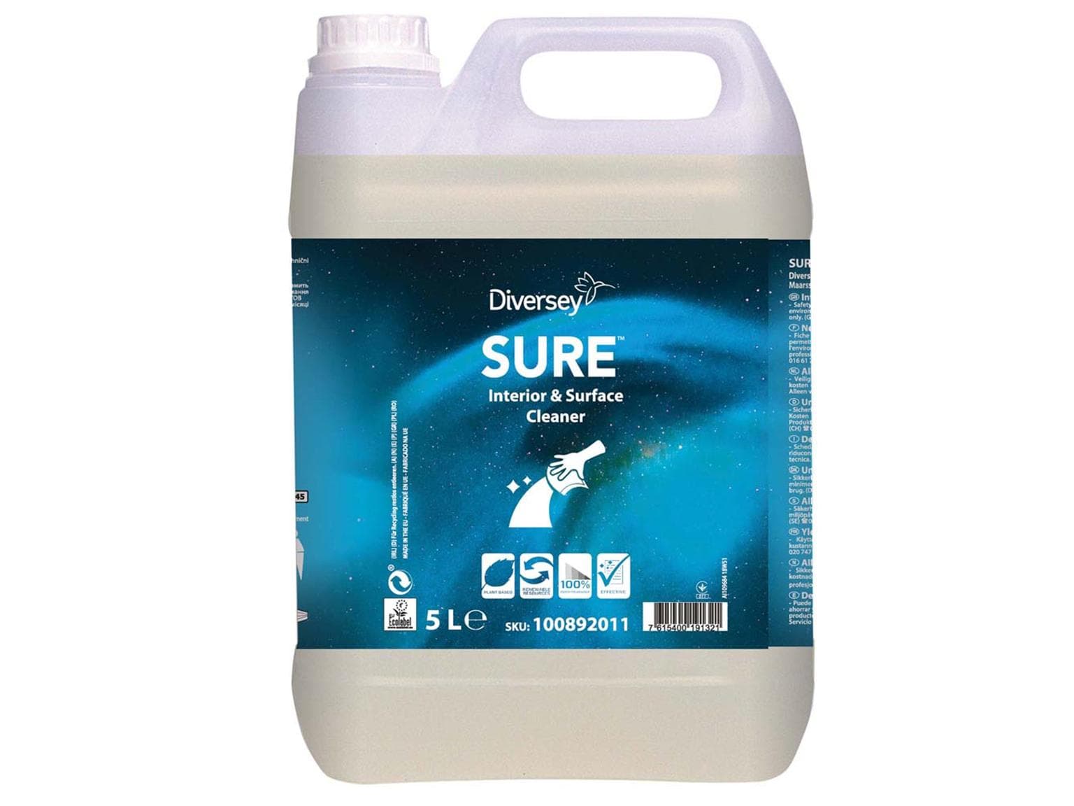 Detergente per interni e superfici Sure, tanica da 5 litri