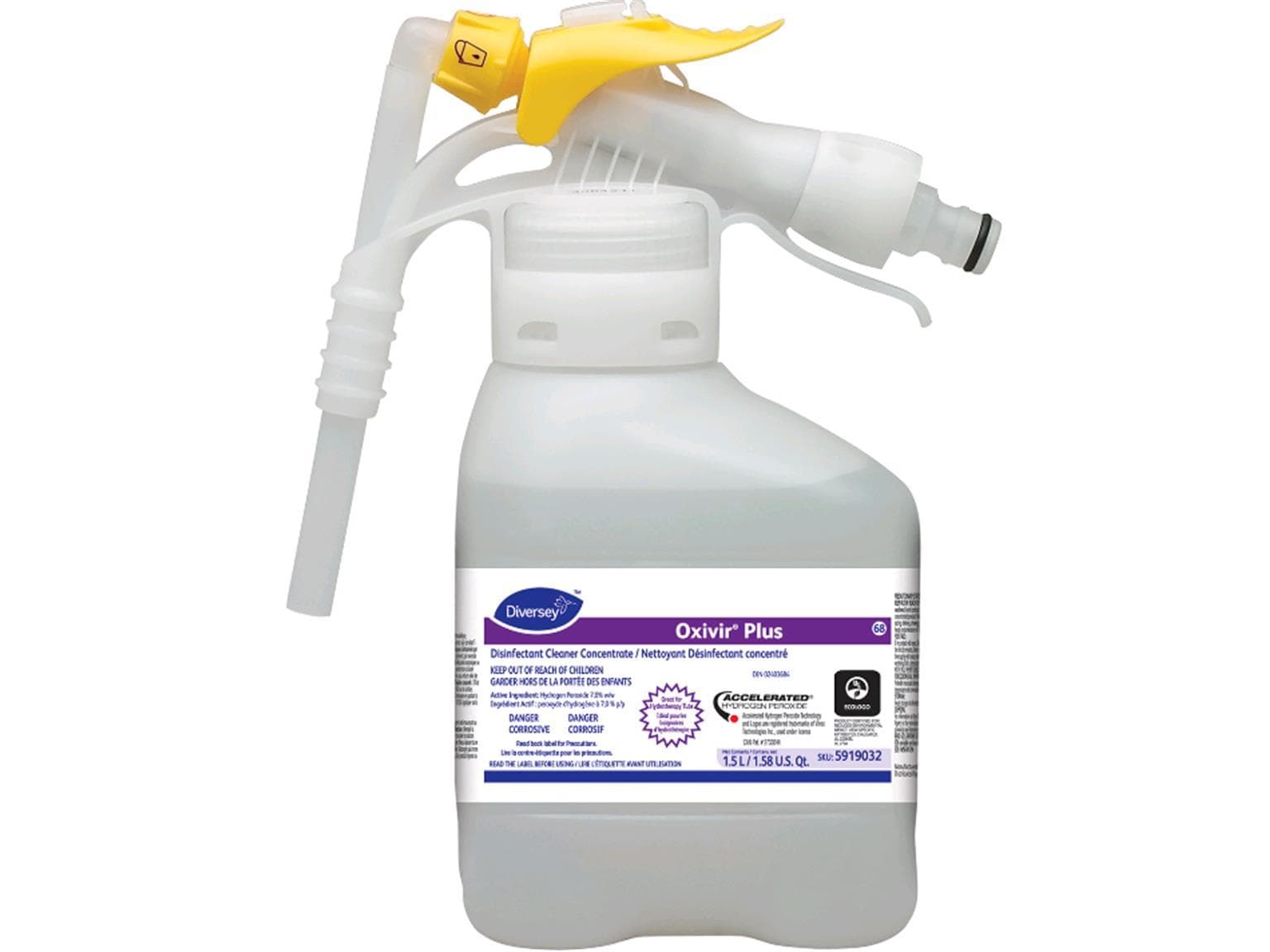 Detergente disinfettante Diversey DI Oxivir Plus, 1 flacone da 1,5 l